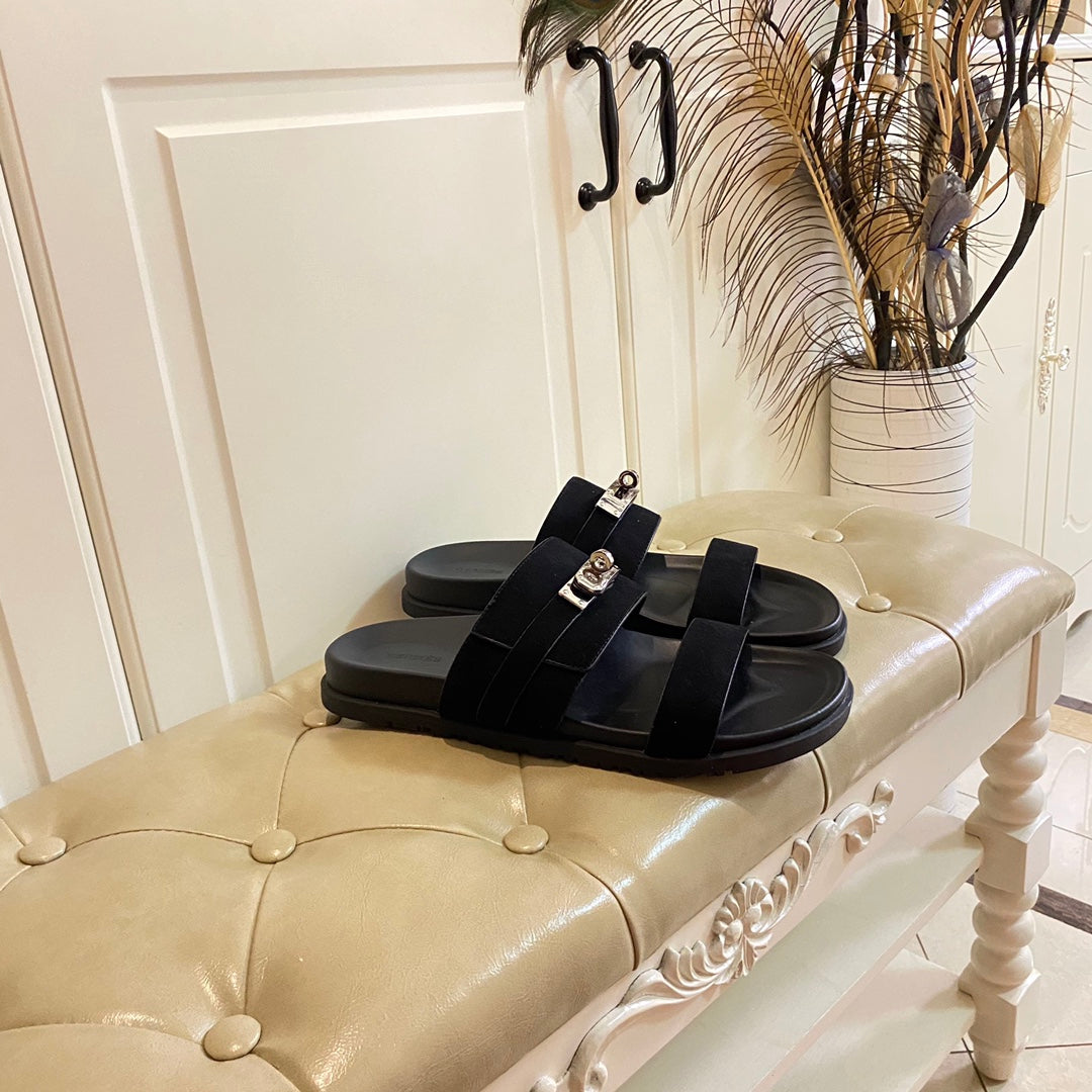 HM Jackson Sandal Black Suede 958058