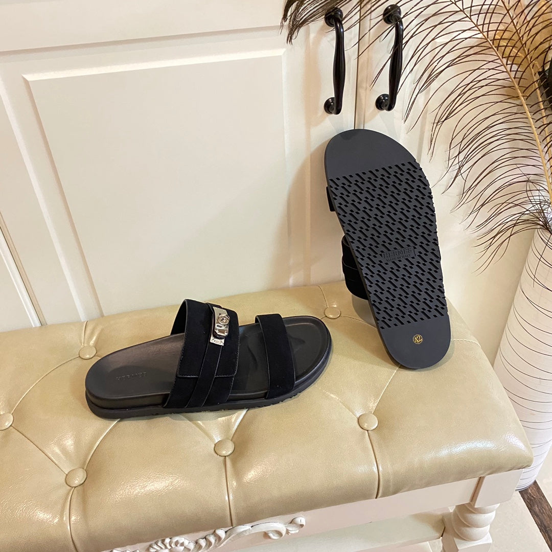 HM Jackson Sandal Black Suede 958058