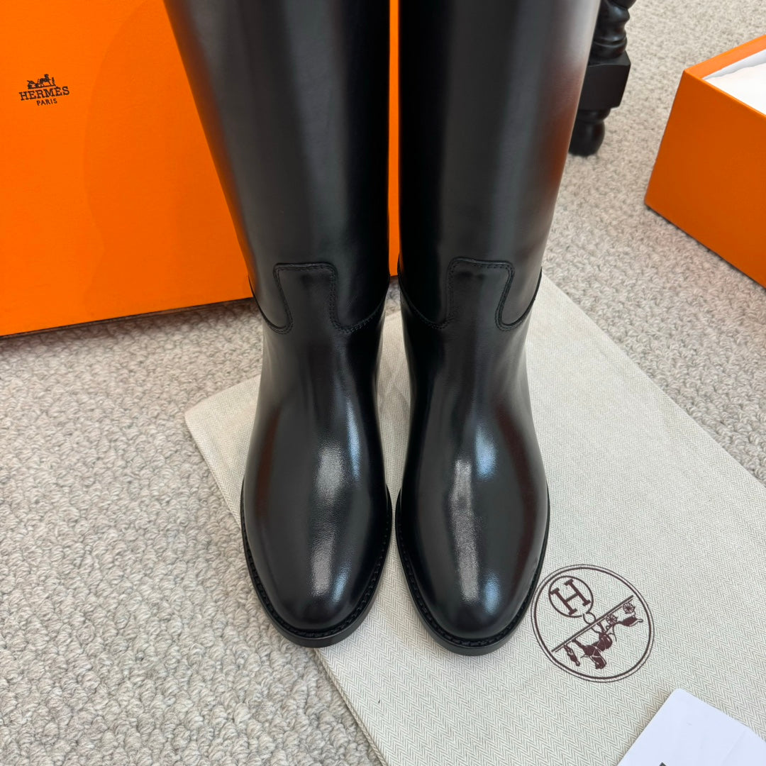 HM Jumping Boot In Black Calfskin 973839