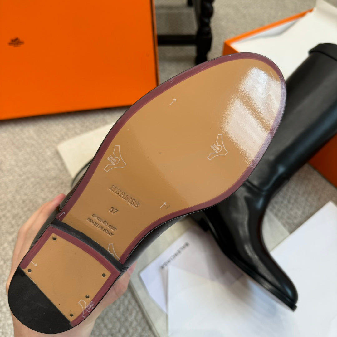 HM Jumping Boot In Black Calfskin 973839