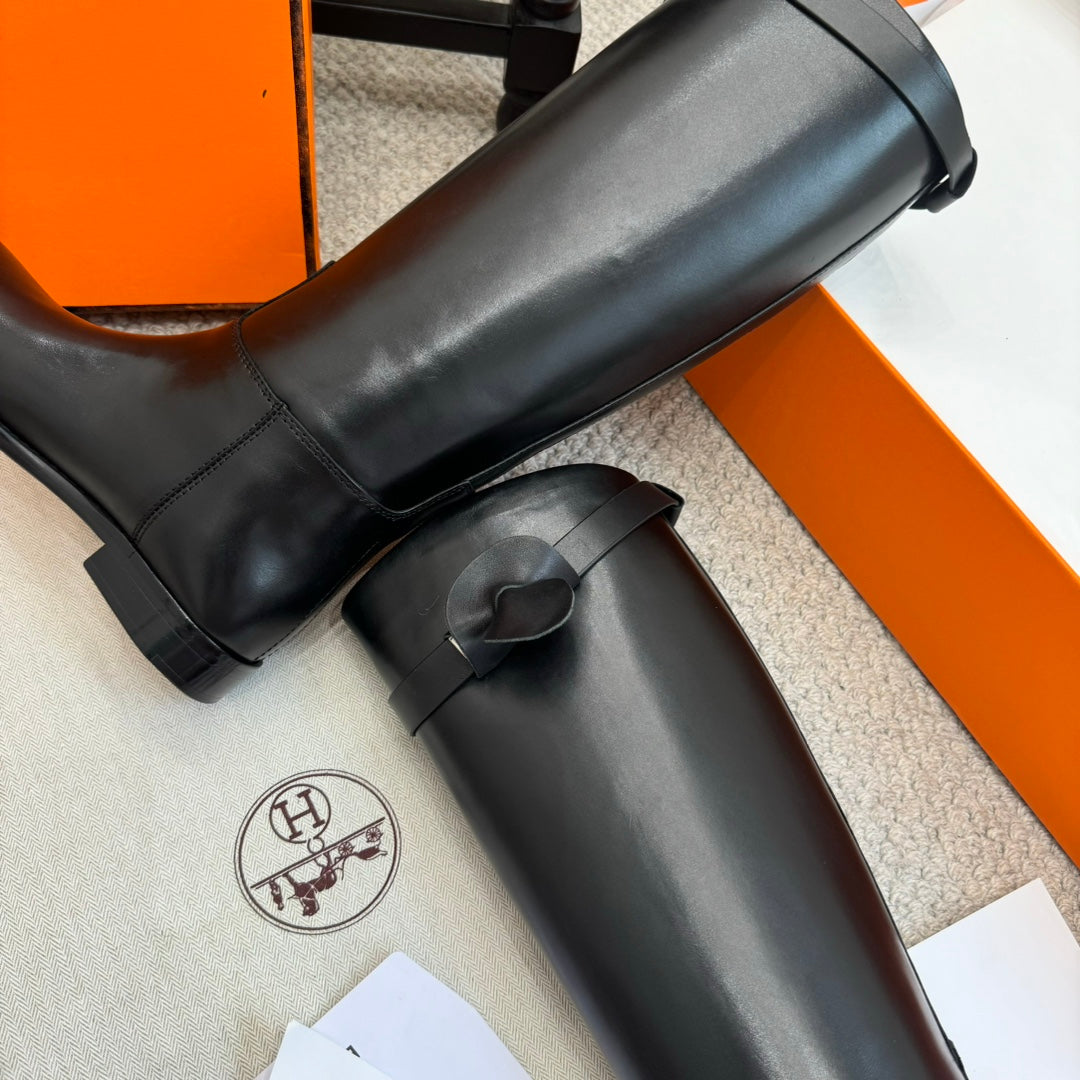 HM Jumping Boot In Black Calfskin 973839