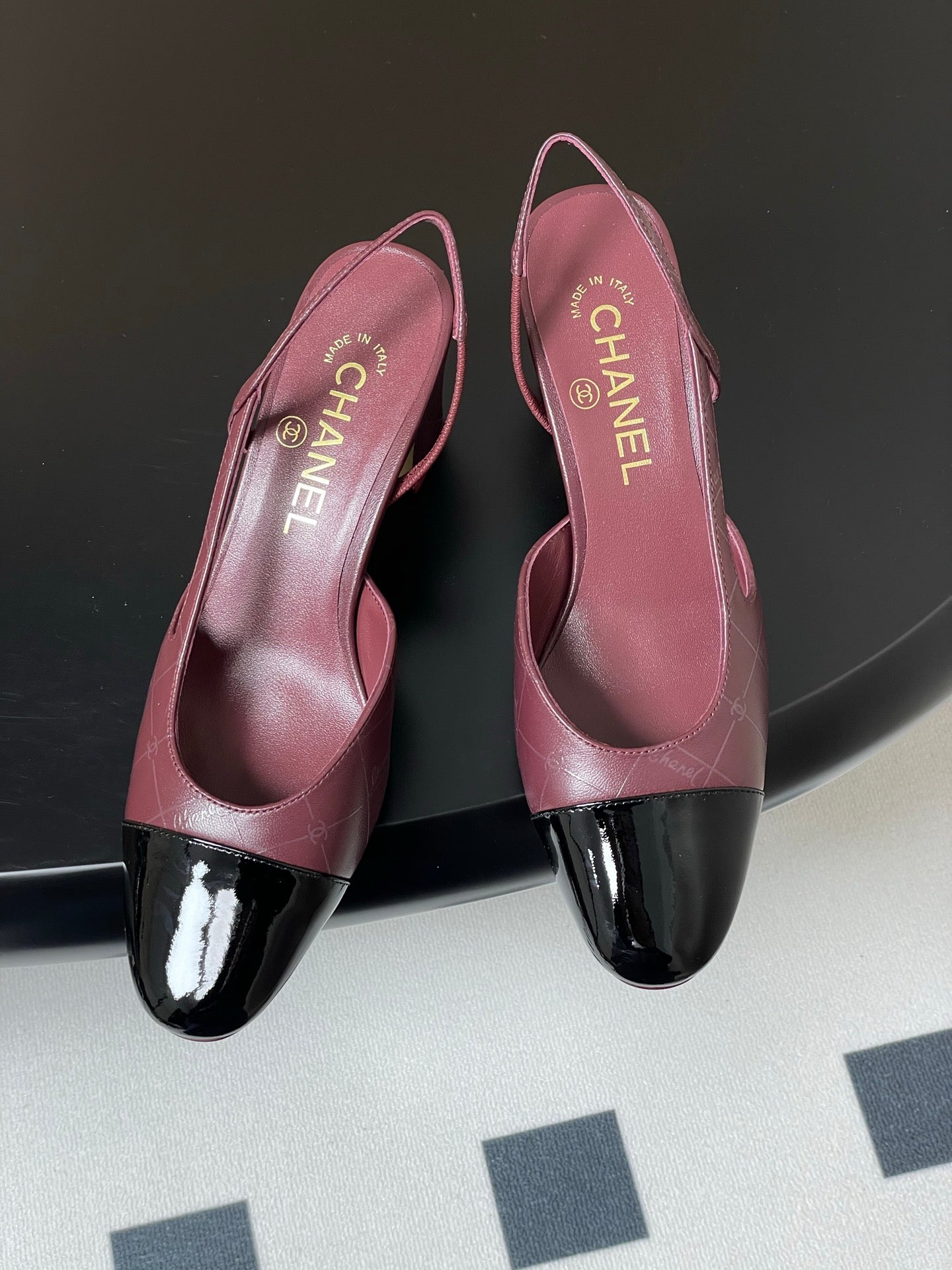 CC 25P Burgundy Quilted Calfskin
