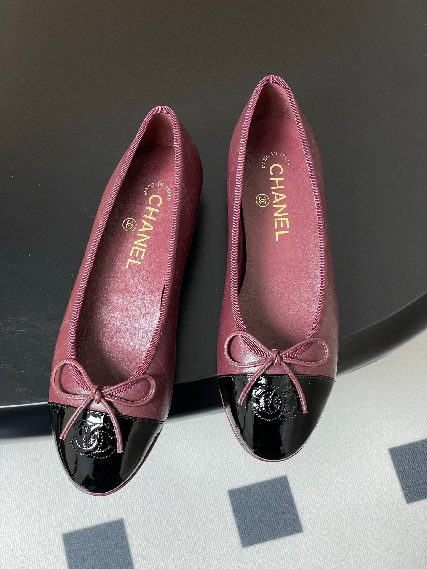 CC 25P Burgundy Quilted Calfskin