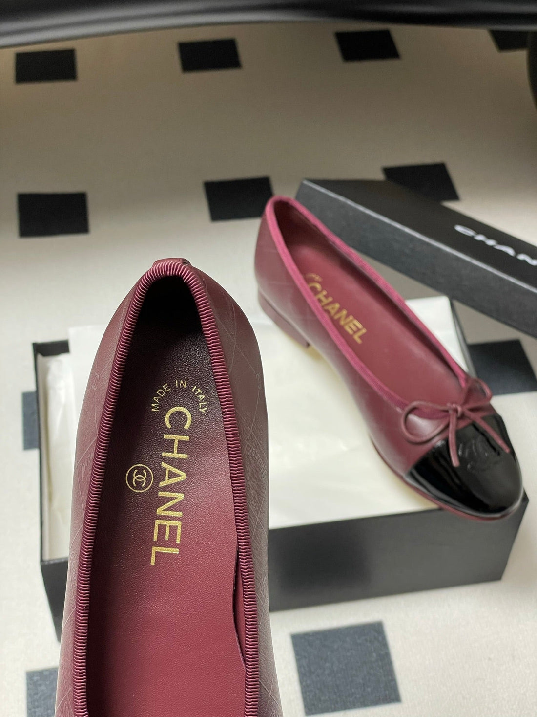 CC 25P Burgundy Quilted Calfskin