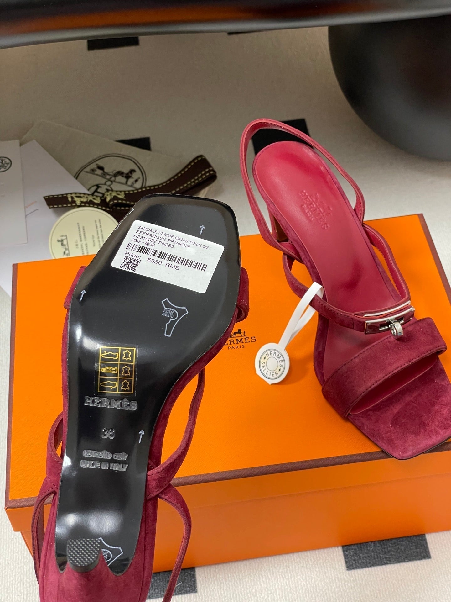 HM Glamour Slingback Red Sheepskin 314032