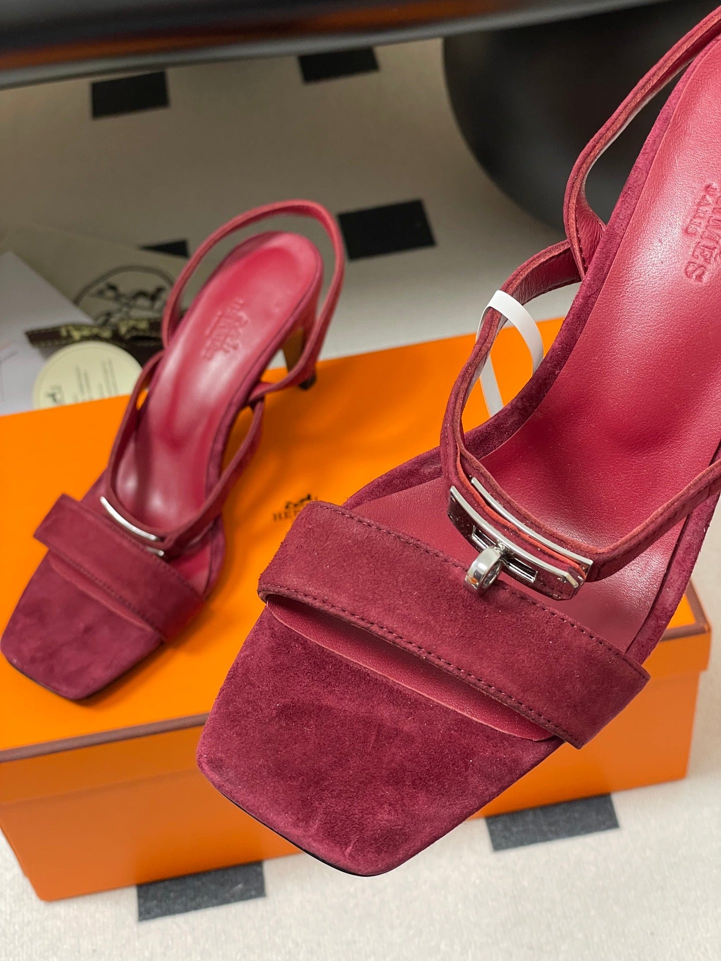 HM Glamour Slingback Red Sheepskin 314032