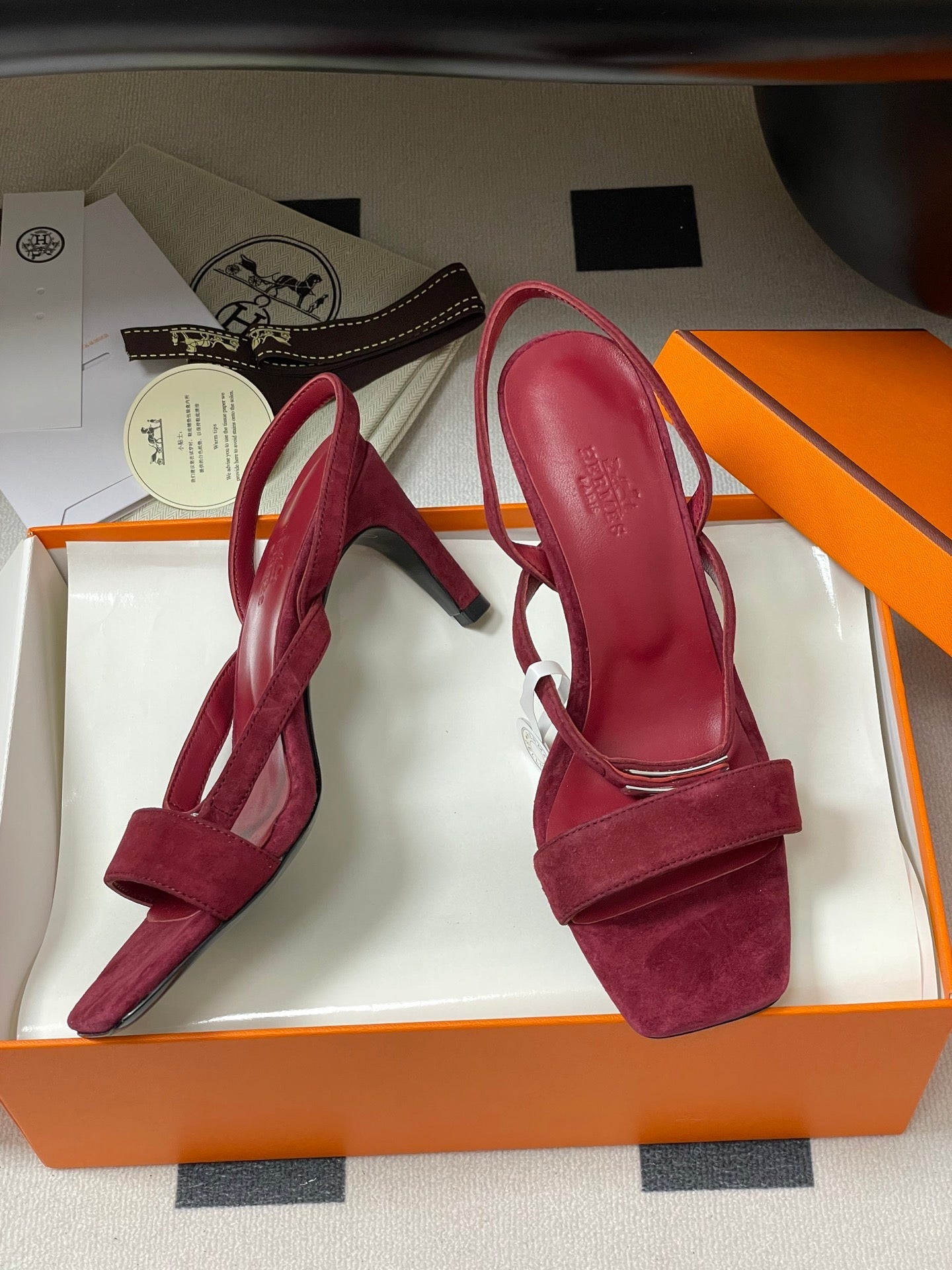 HM Glamour Slingback Red Sheepskin 314032