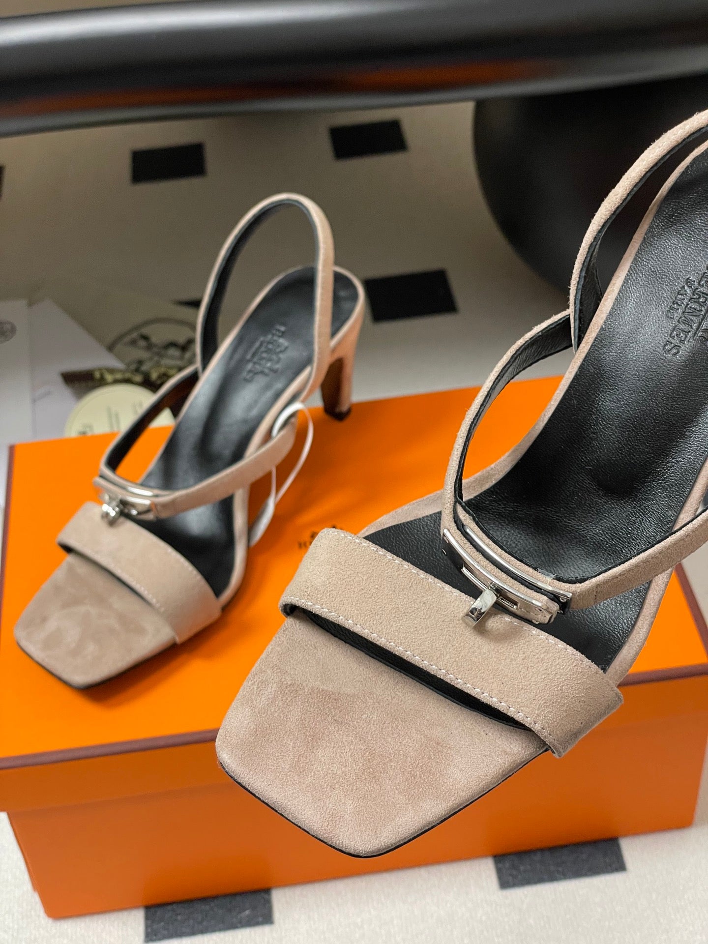 HM Glamour Slingback Pink Sheepskin 314034