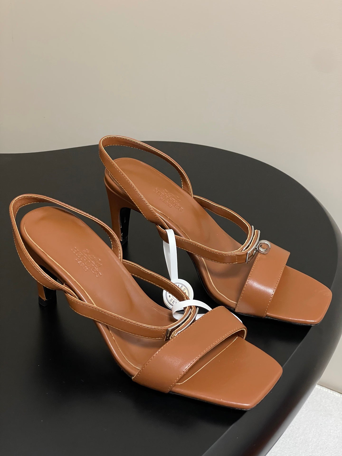 HM Glamour Slingback Brown Sheepskin 314036