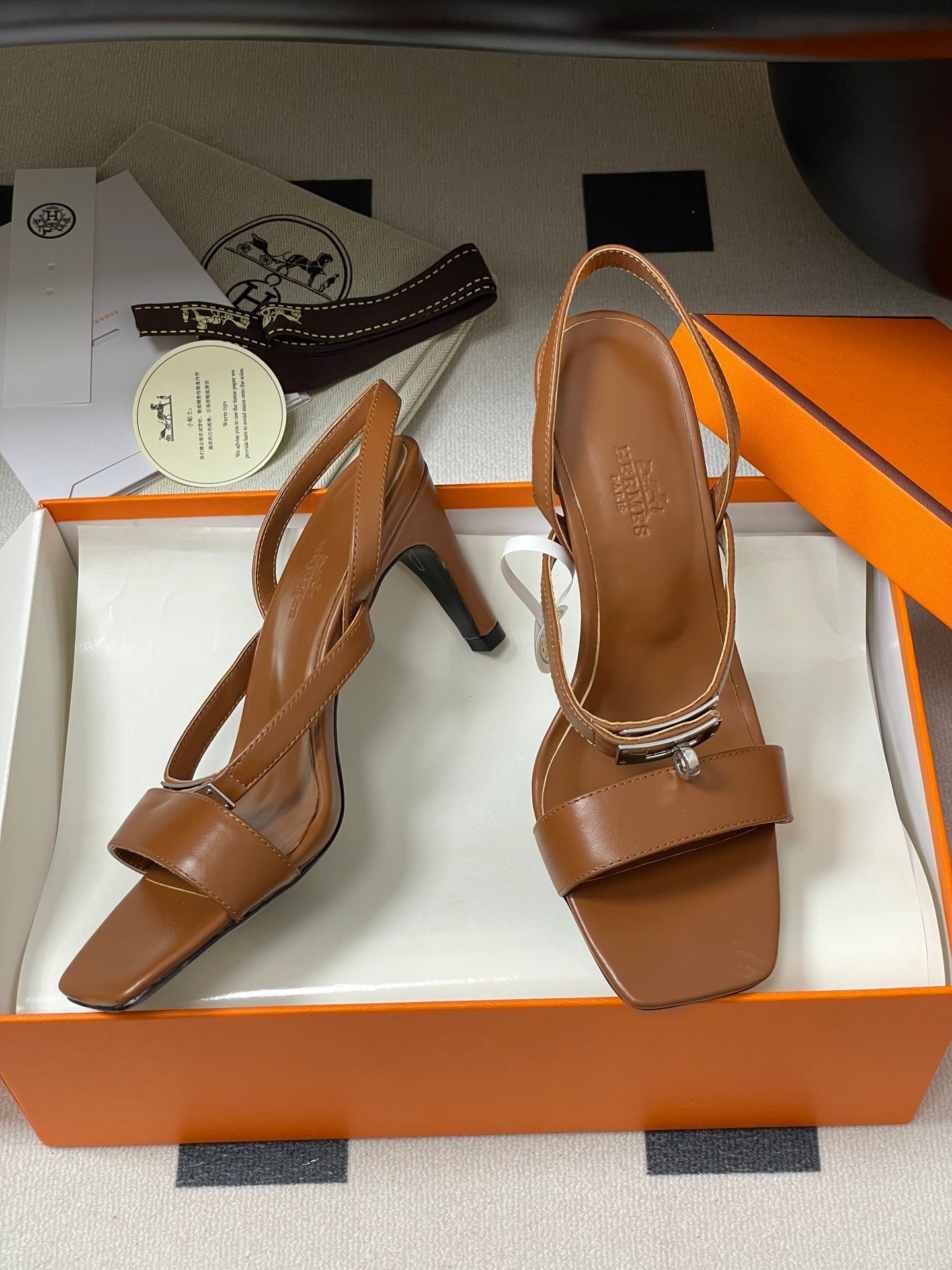 HM Glamour Slingback Brown Sheepskin 314036