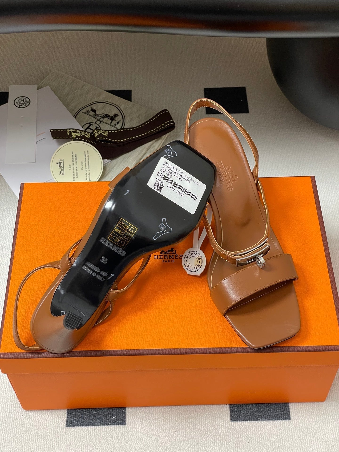 HM Glamour Slingback Brown Sheepskin 314036