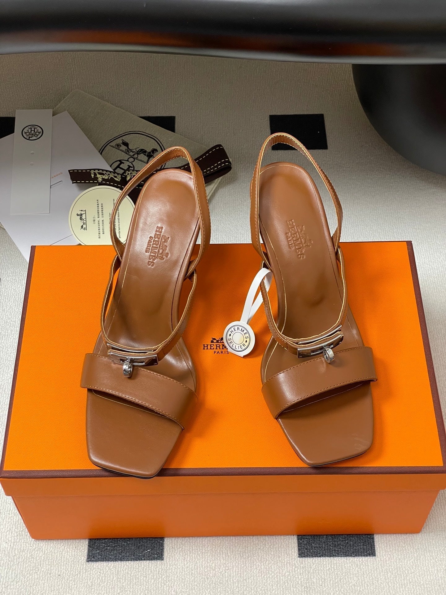 HM Glamour Slingback Brown Sheepskin 314036