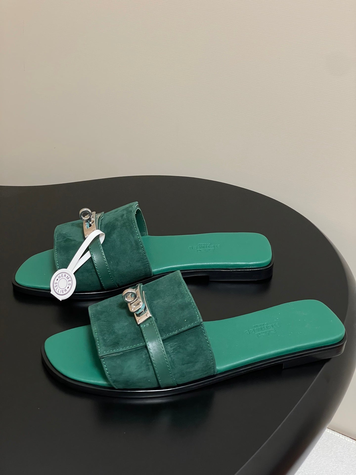 HM Giulia Sandals Teal Calfskin 314025