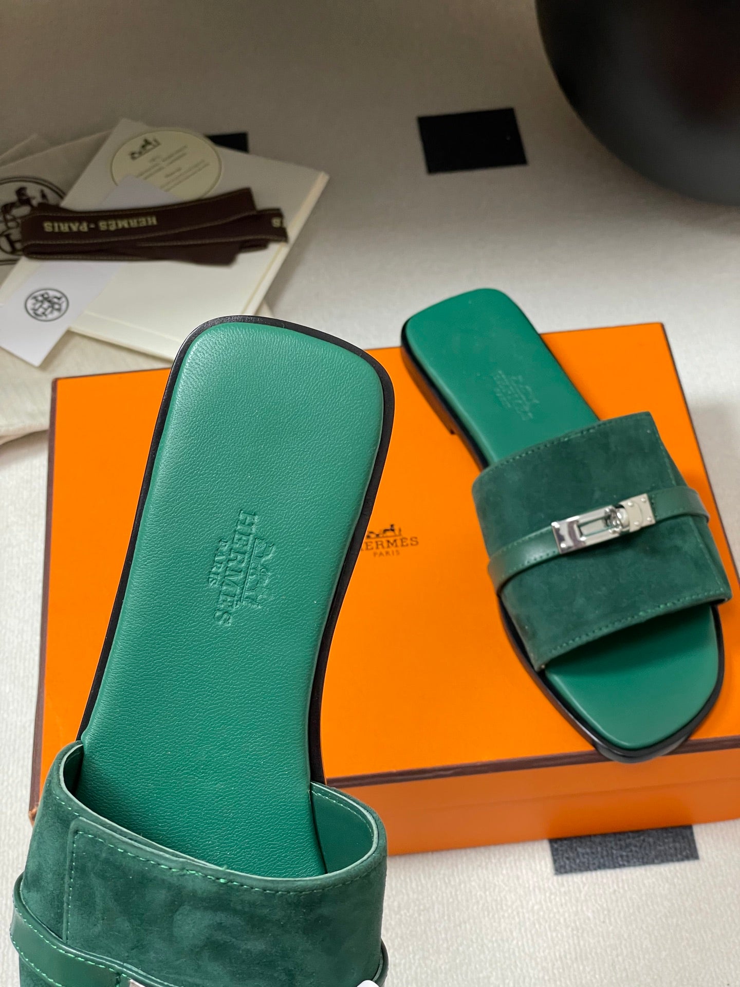 HM Giulia Sandals Teal Calfskin 314025