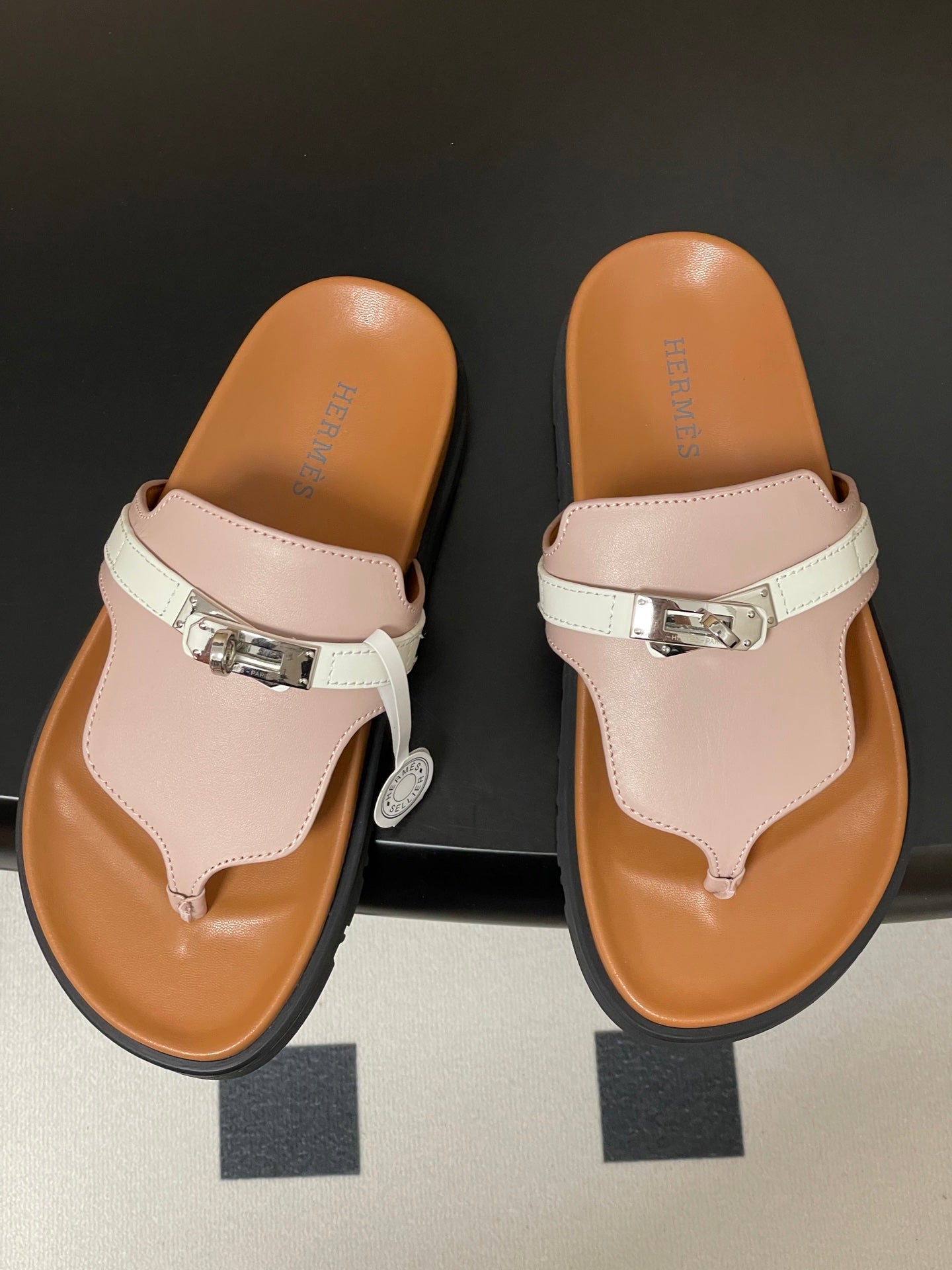 HM Empire Sandal Brown Pink Cowhide 377541