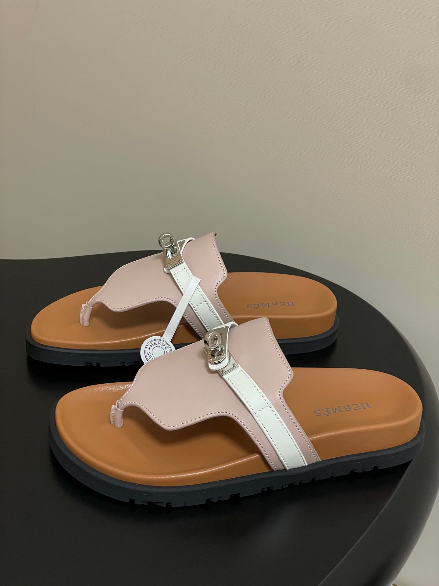 HM Empire Sandal Brown Pink Cowhide 377541