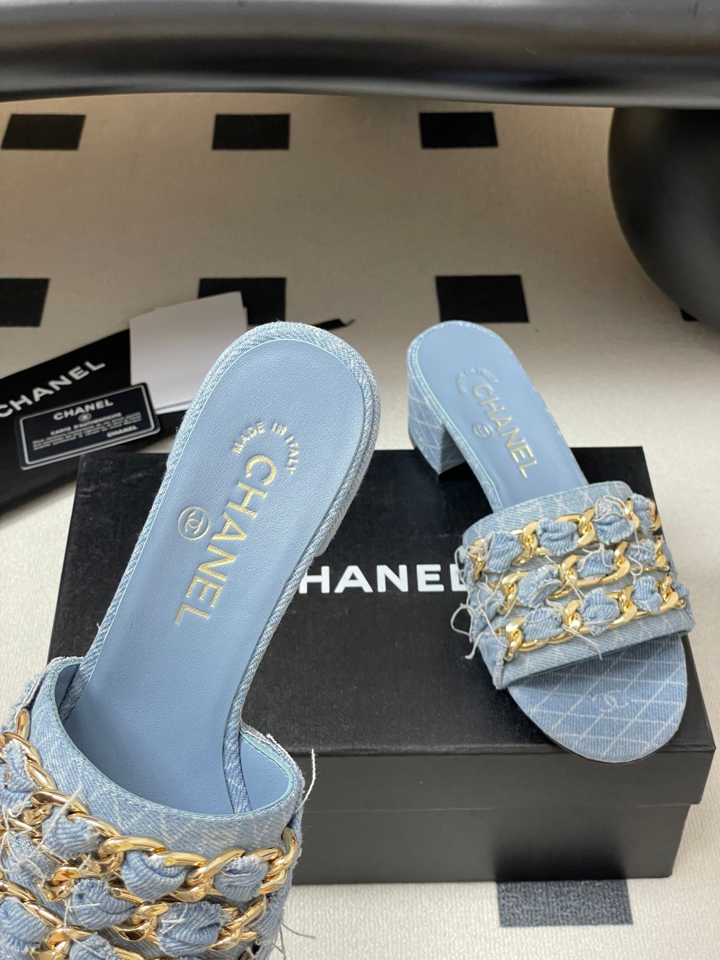 CC 25 Denim Mule Blue Sheepskin 364717
