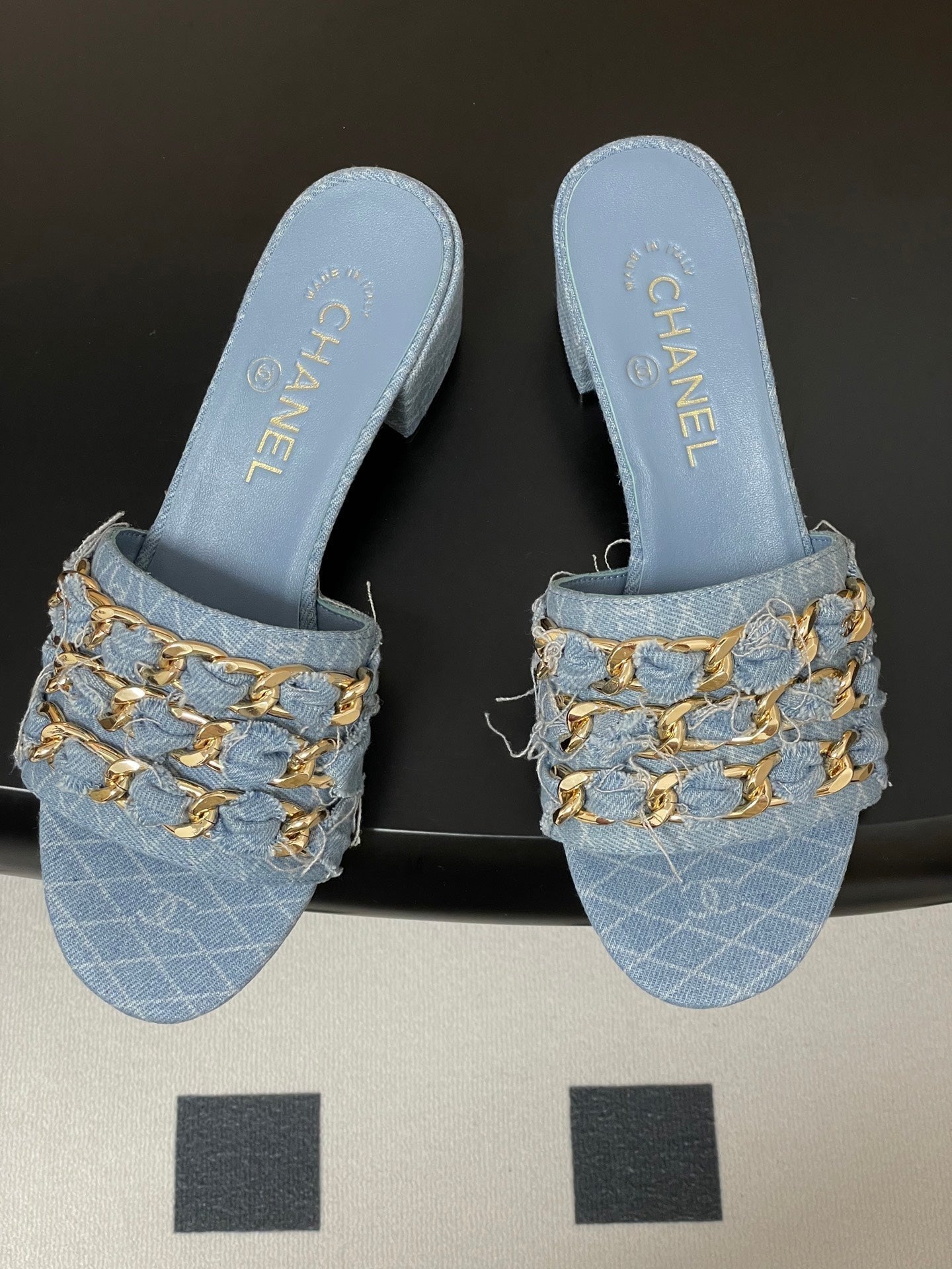 CC 25 Denim Mule Blue Sheepskin 364717