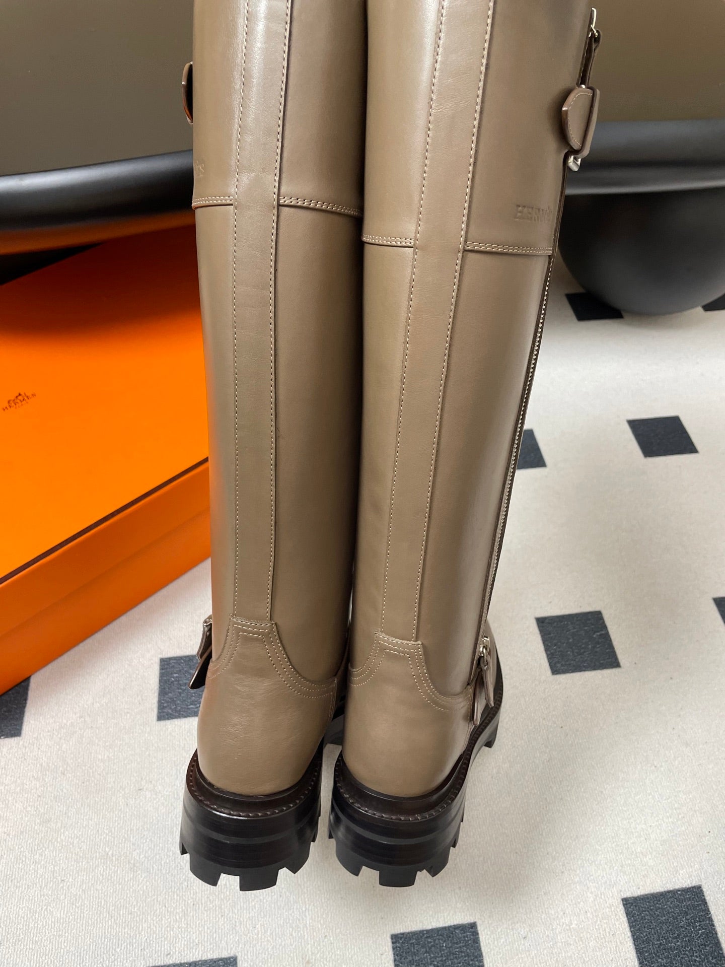 HM Jumping Boots 50 Light Brown Edge Lock Calfskin