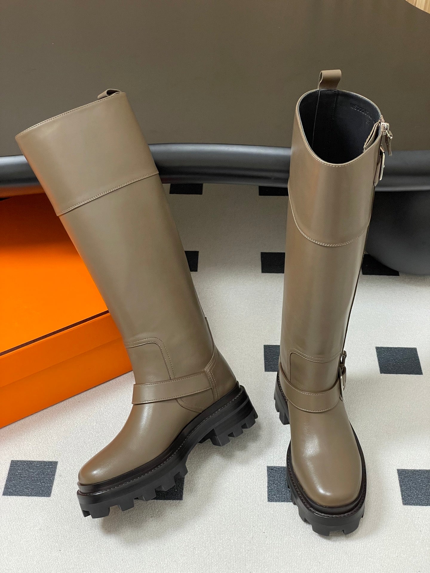 HM Jumping Boots 50 Light Brown Edge Lock Calfskin