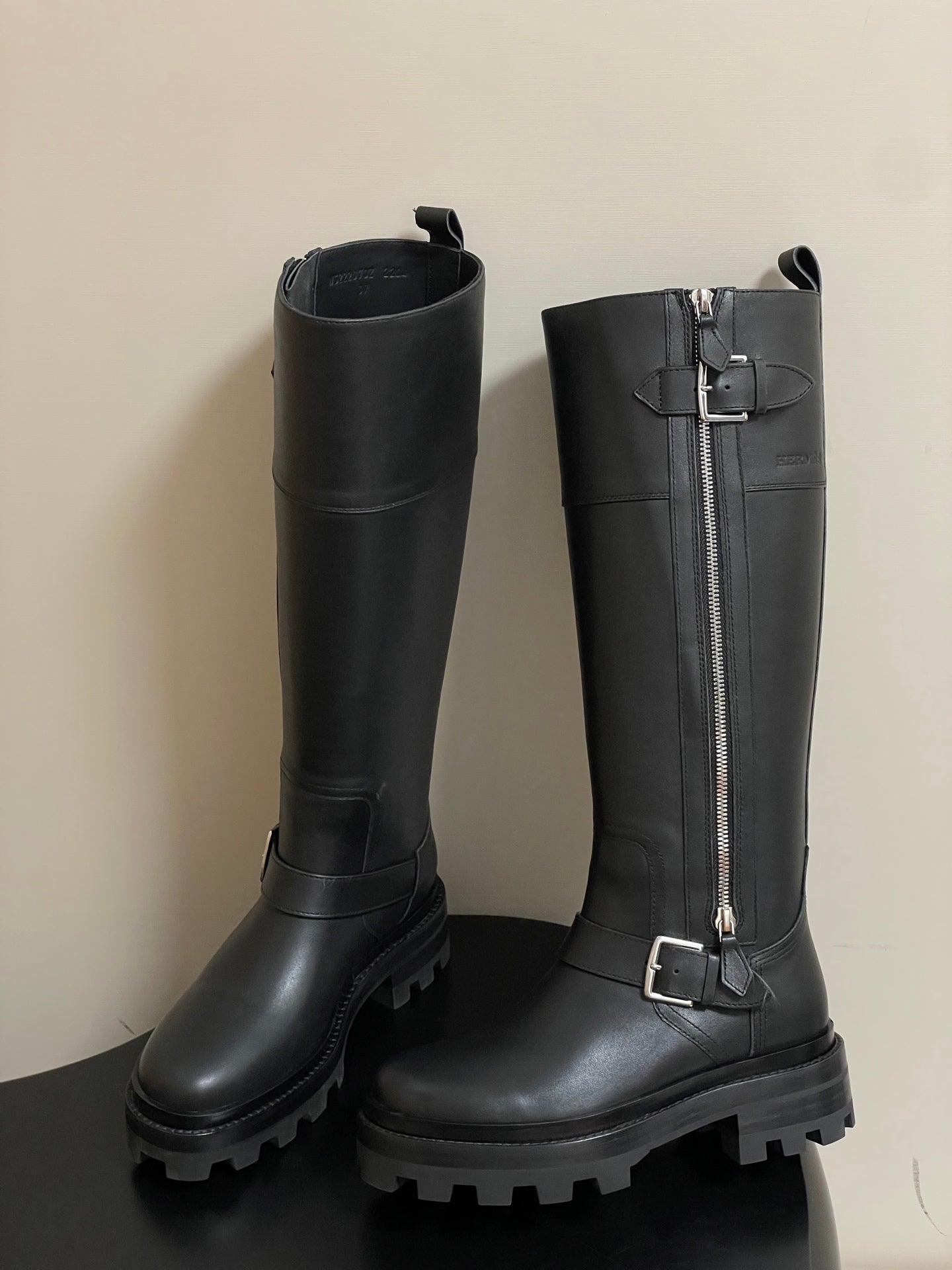 HM Jumping Boots 50 Black Edge Lock Calfskin