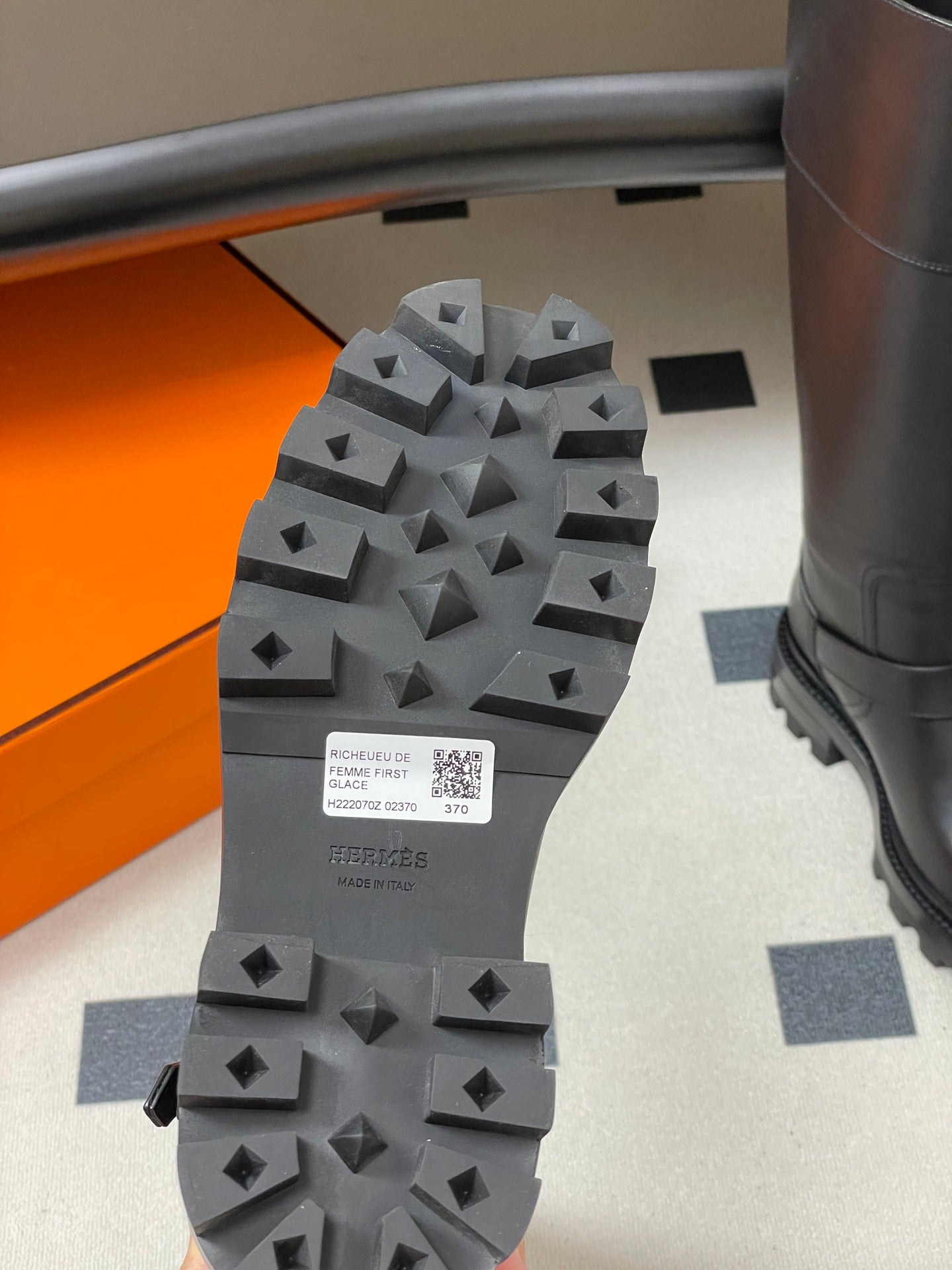 HM Jumping Boots 50 Black Edge Lock Calfskin