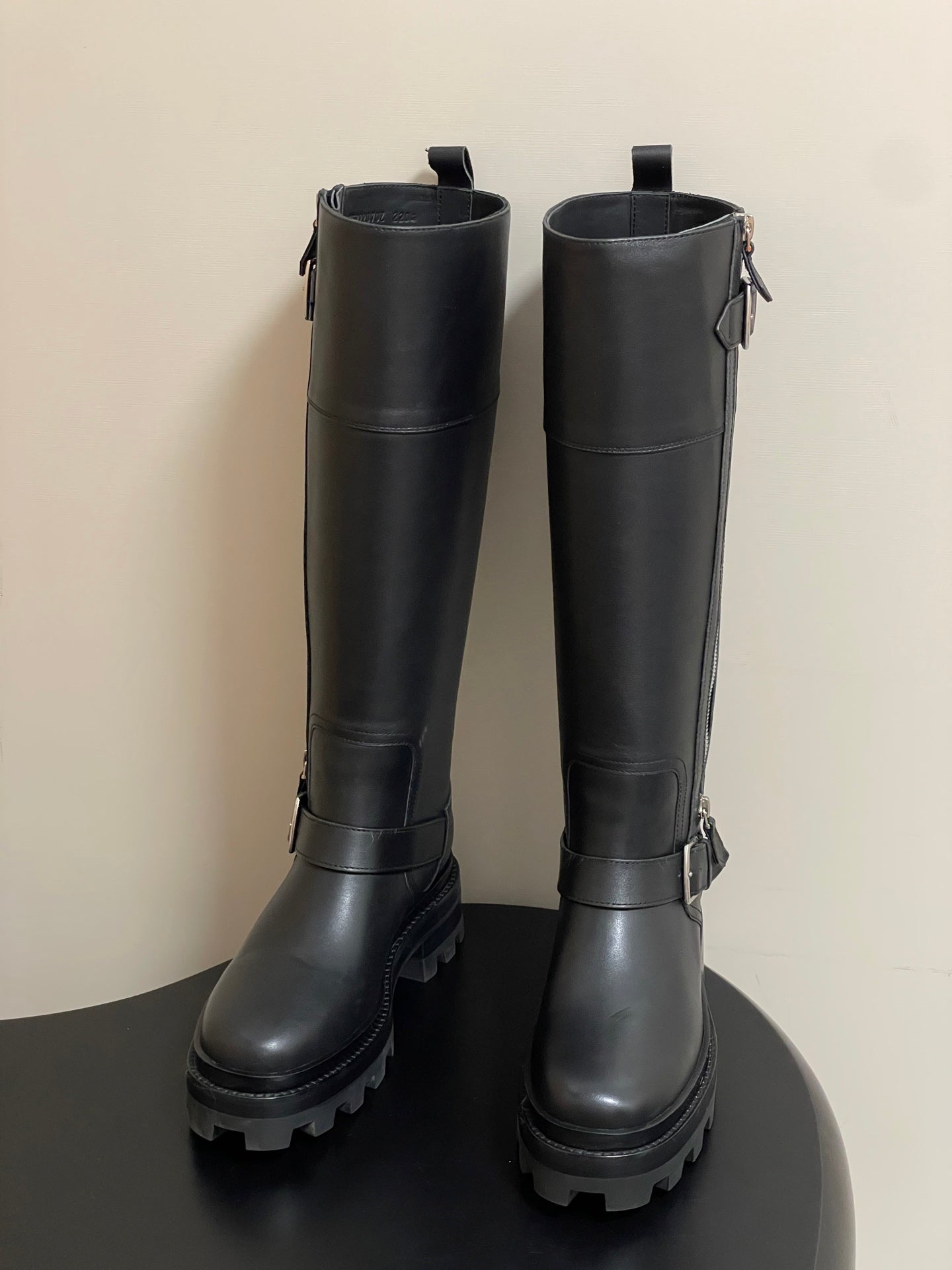 HM Jumping Boots 50 Black Edge Lock Calfskin