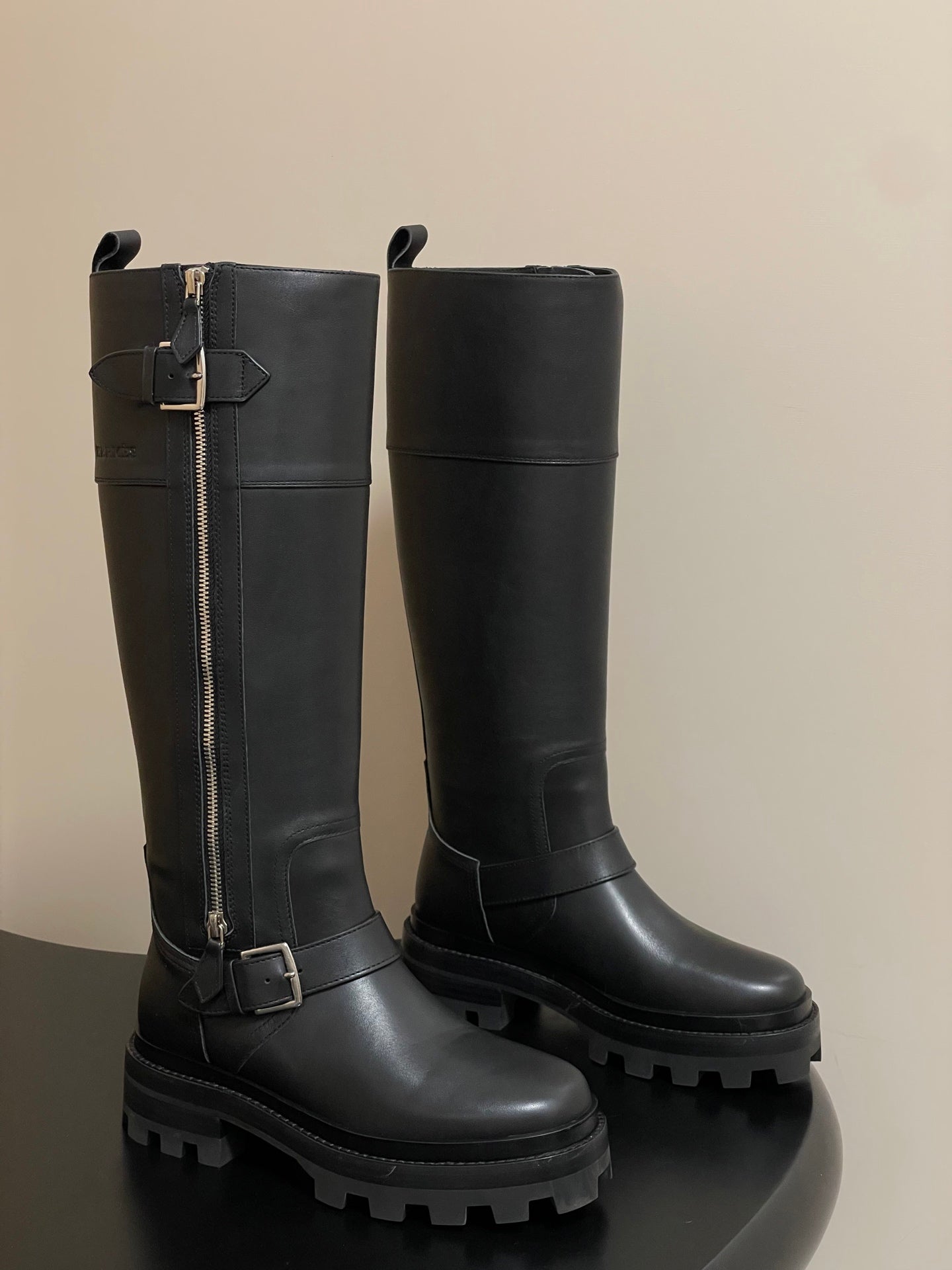 HM Jumping Boots 50 Black Edge Lock Calfskin