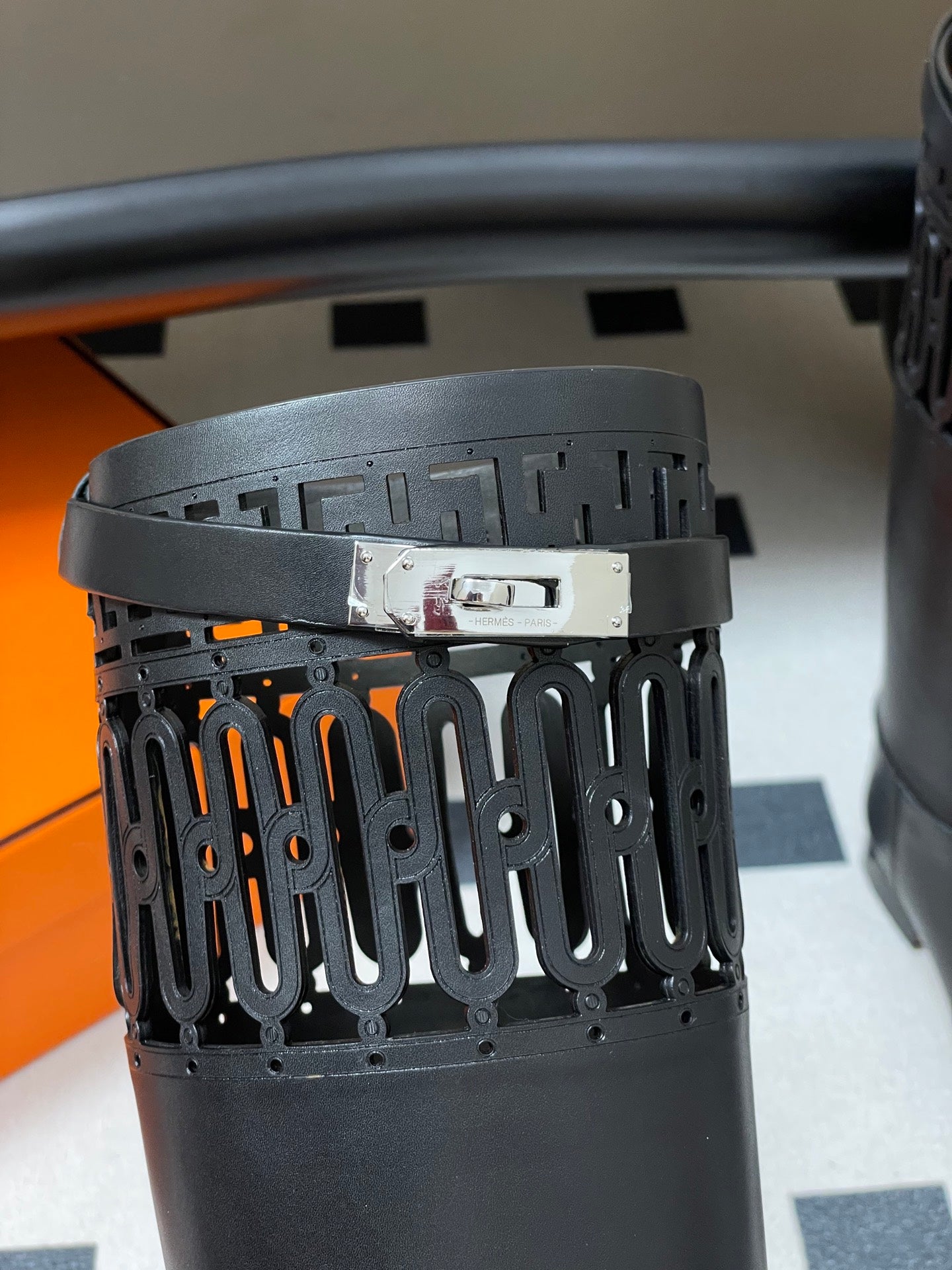 HM Jumping Boots Black Kelly Buckle Calfskin 423264