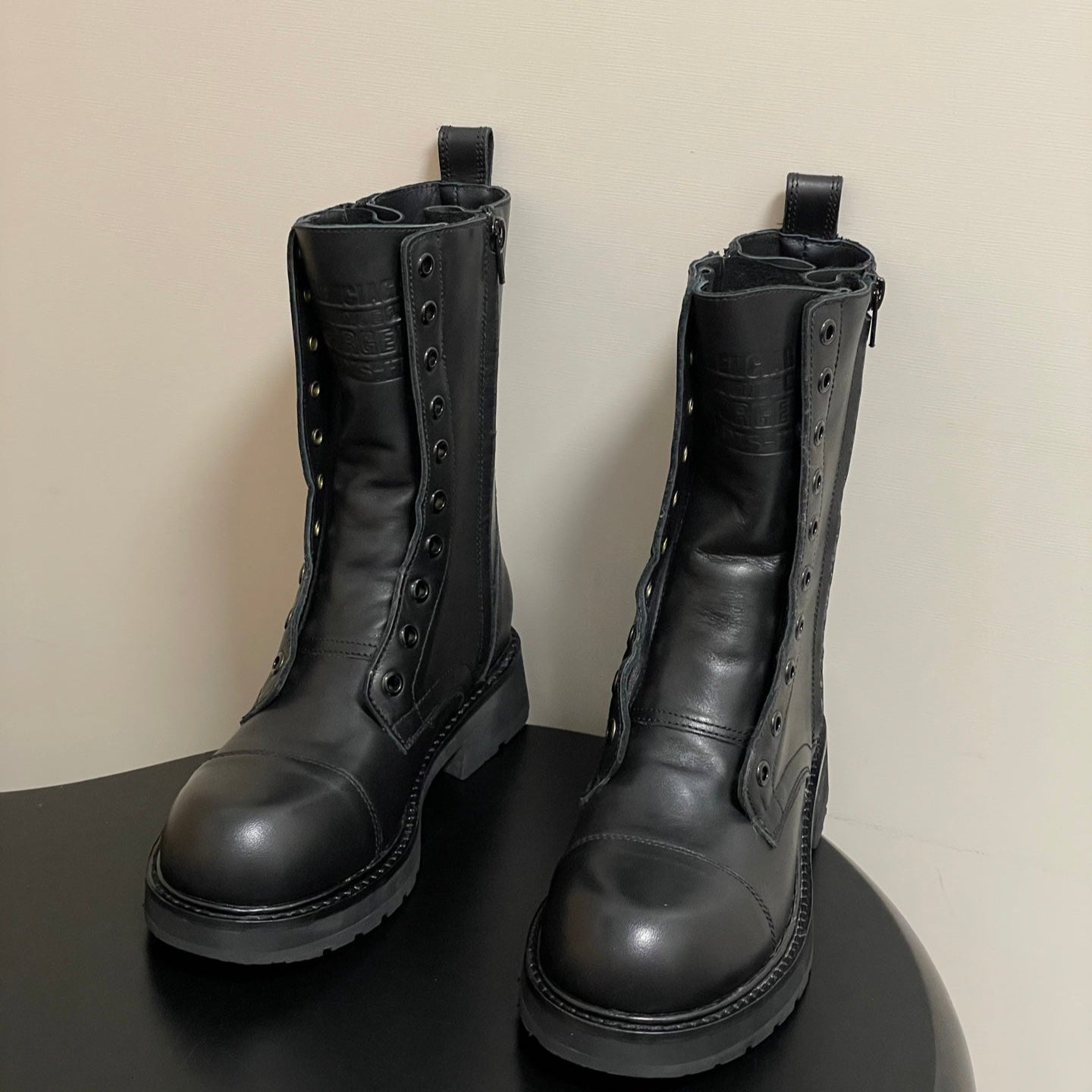 Balenciaga 25ss short boots black sheepskin 469073