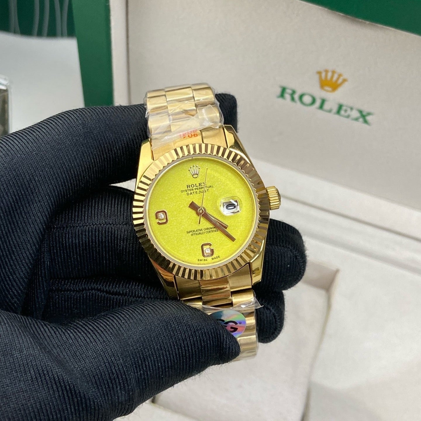 Rolex Datejust 31mm Gold Yellow Dial