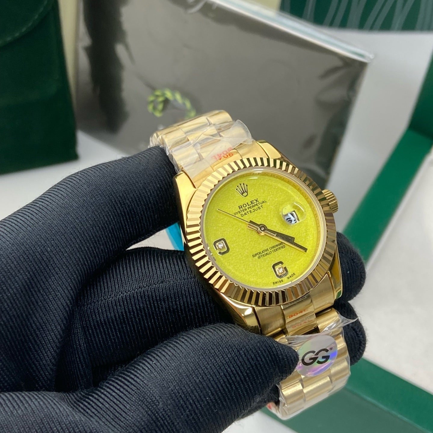 Rolex Datejust 31mm Gold Yellow Dial