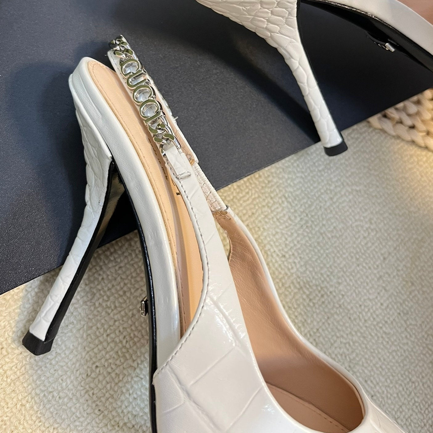 GG Women's High Heels  White