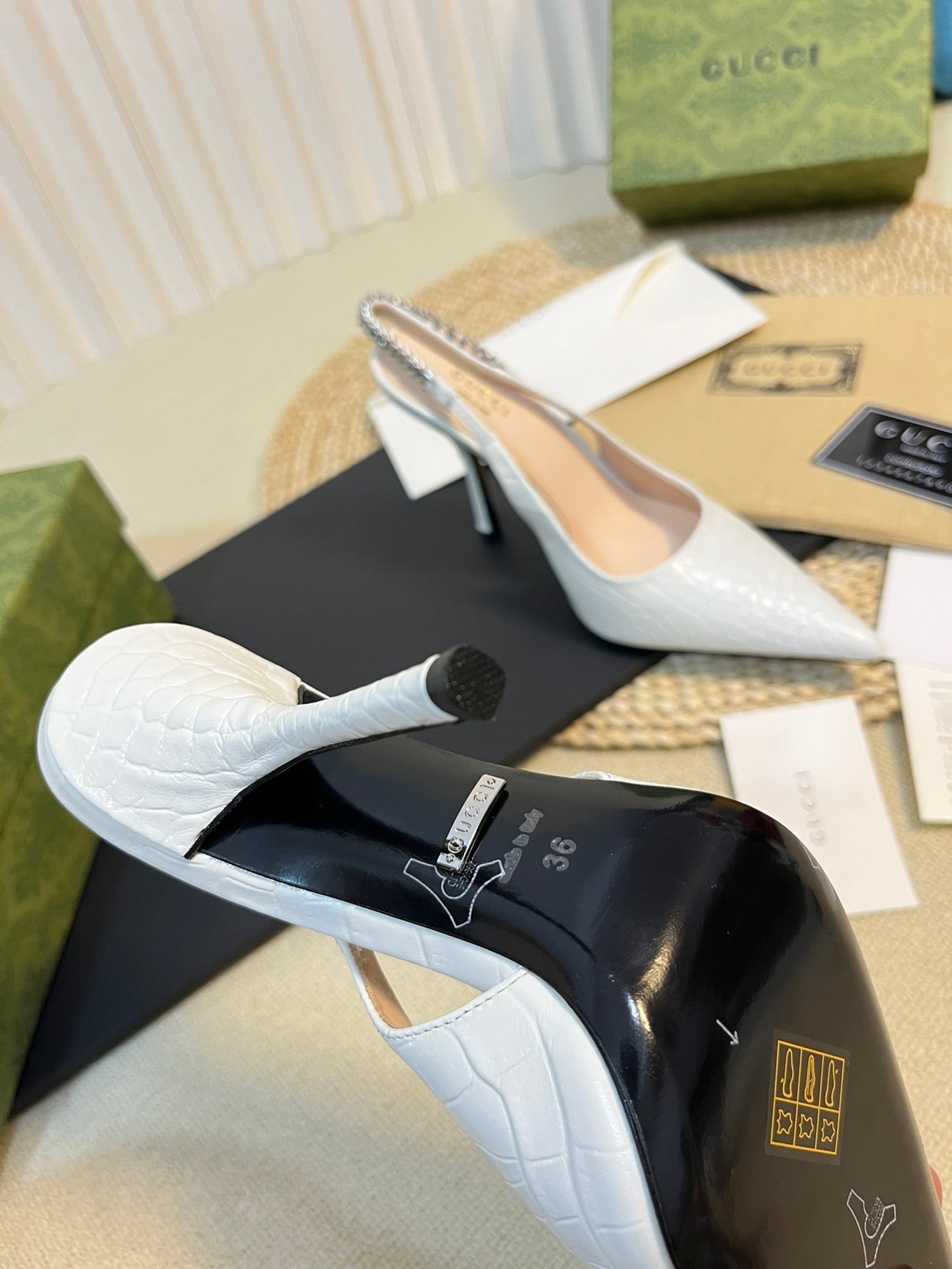 GG Women's High Heels  White