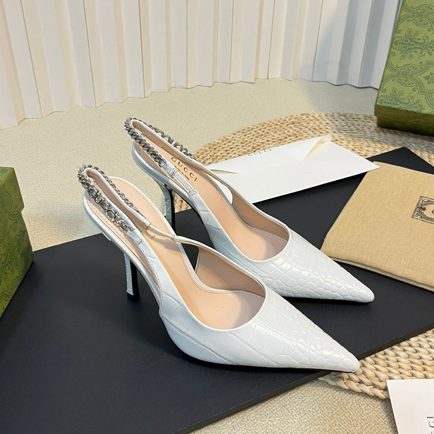 GG Women's High Heels  White