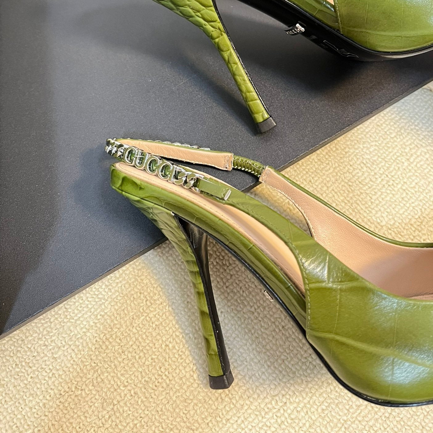 GG Women's High Heels  Green Juniper