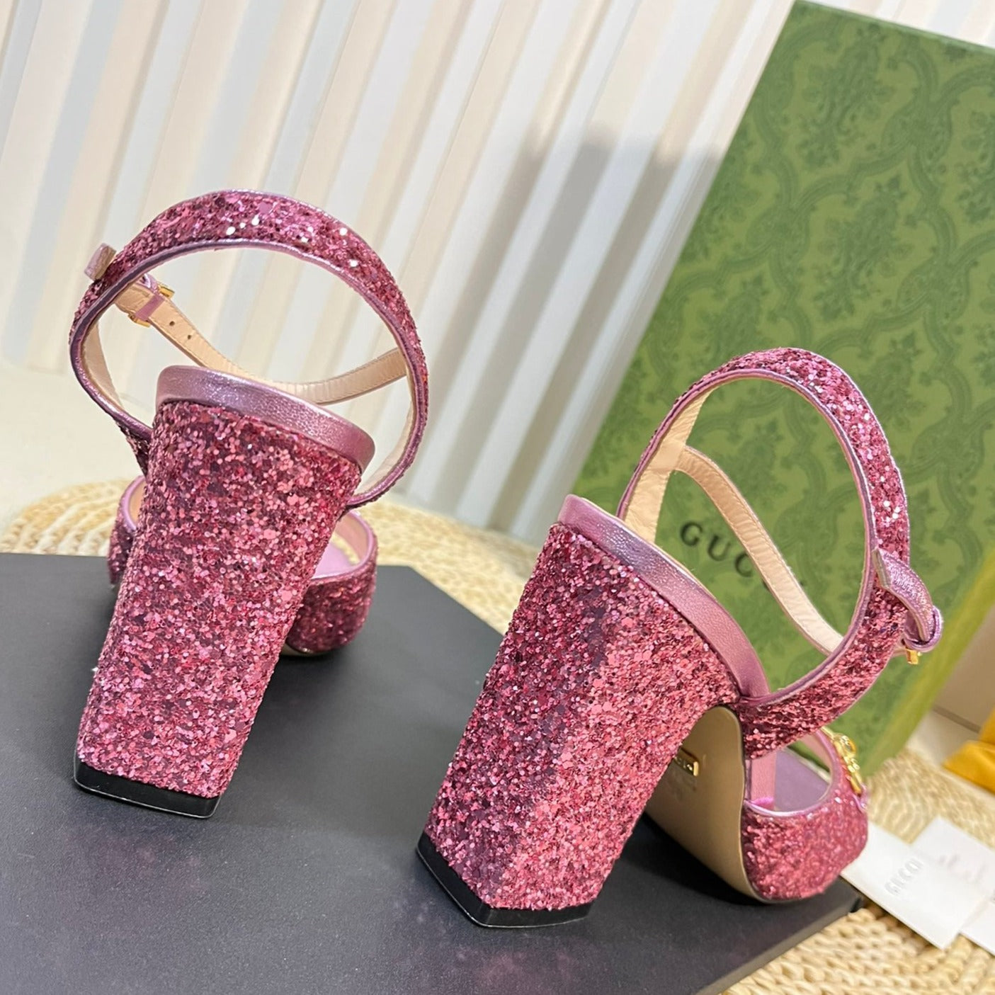 GG Women Sandal High Heels Pink