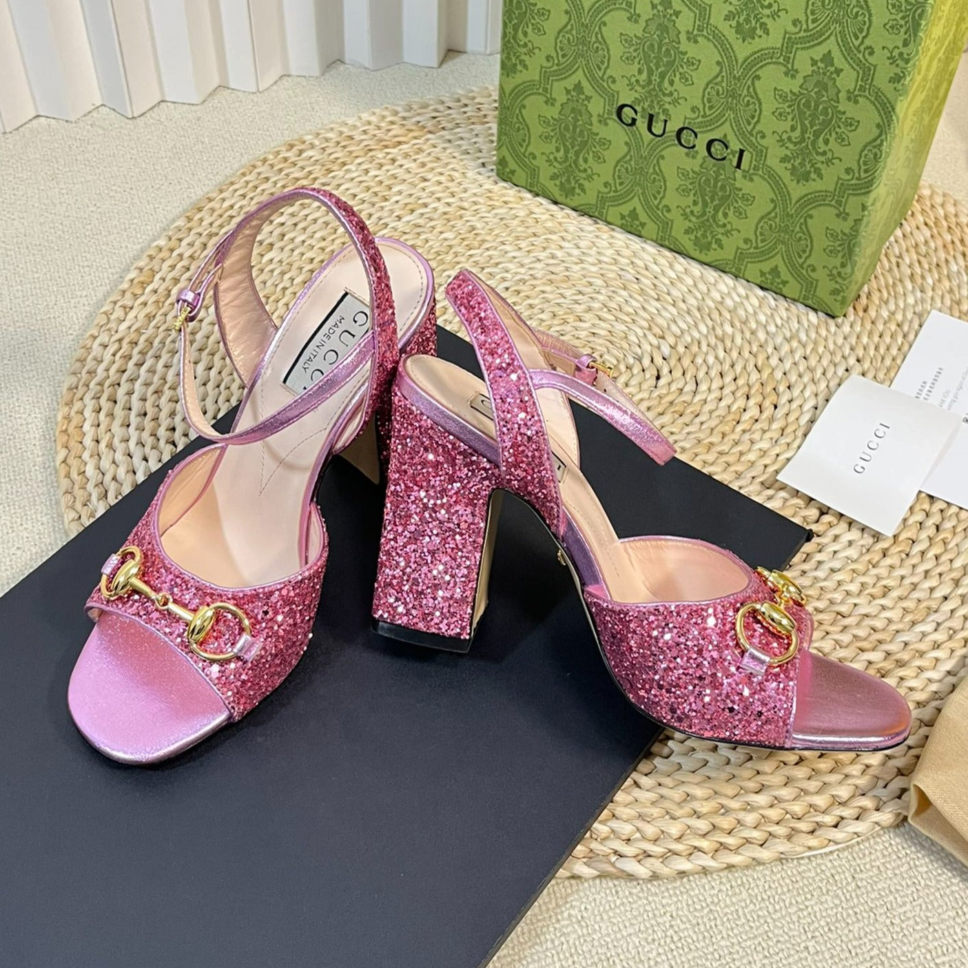 GG Women Sandal High Heels Pink