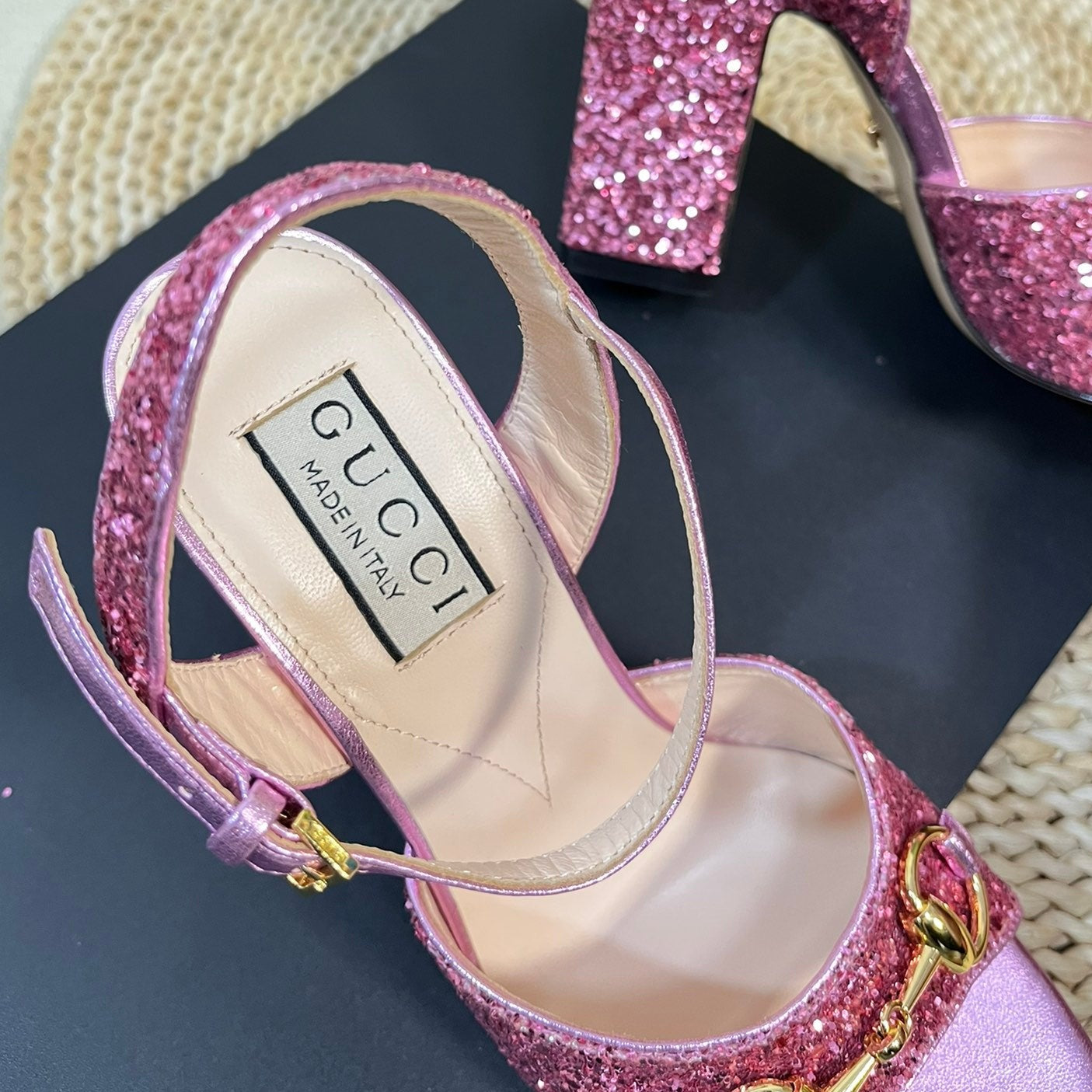 GG Women Sandal High Heels Pink