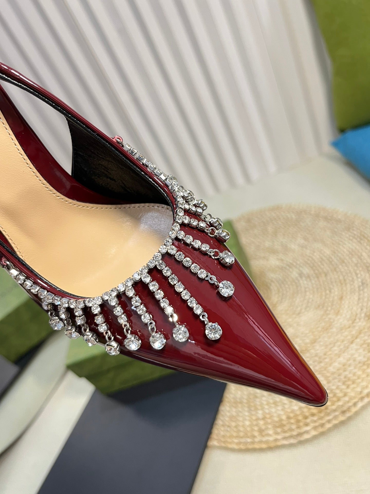 GC Embellished Slingback Red Patent Leather 294624