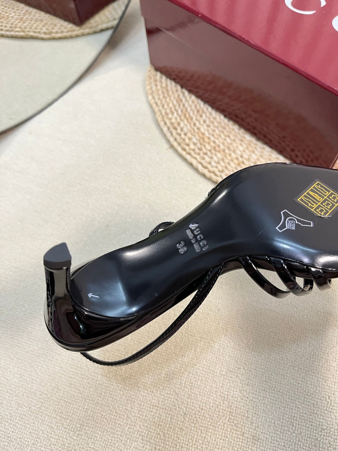 GC Regent Buckles Slingback Black Leather 294605