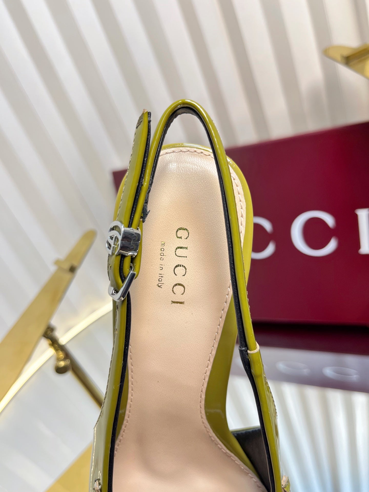 GC 25 Embellished Slingback Dark Green Patent Leather 294626