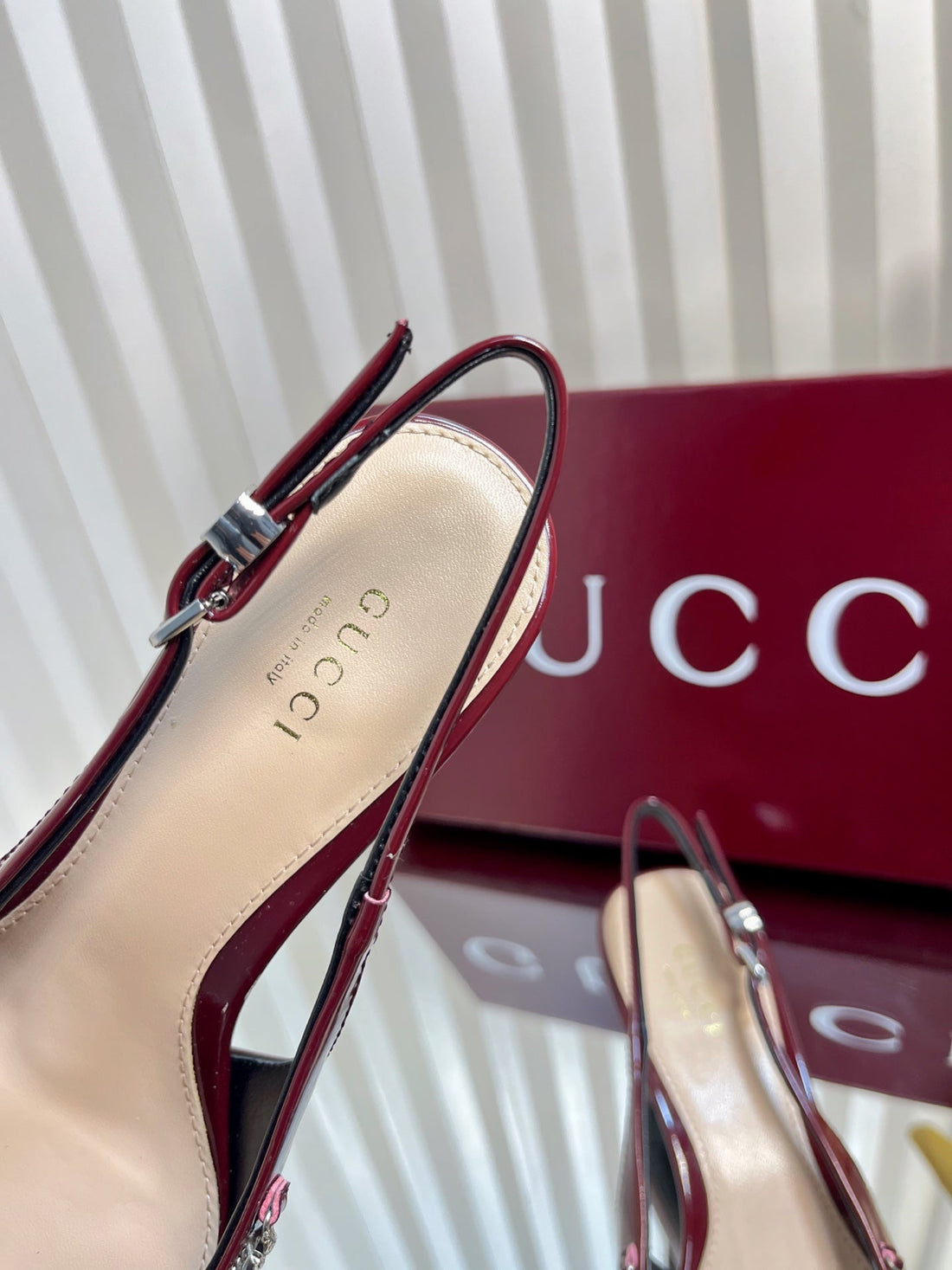 GC 25 Embellished Slingback Red Patent Leather 294627