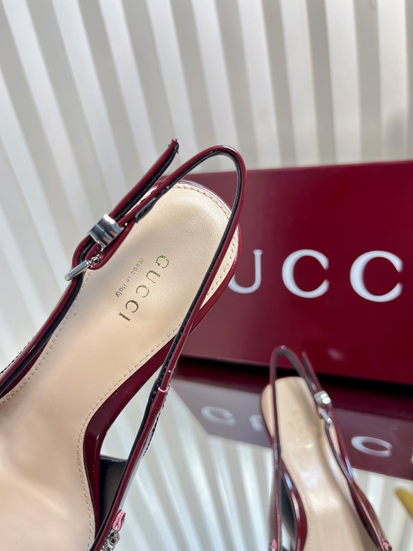 GC 25 Embellished Slingback Red Patent Leather 294627