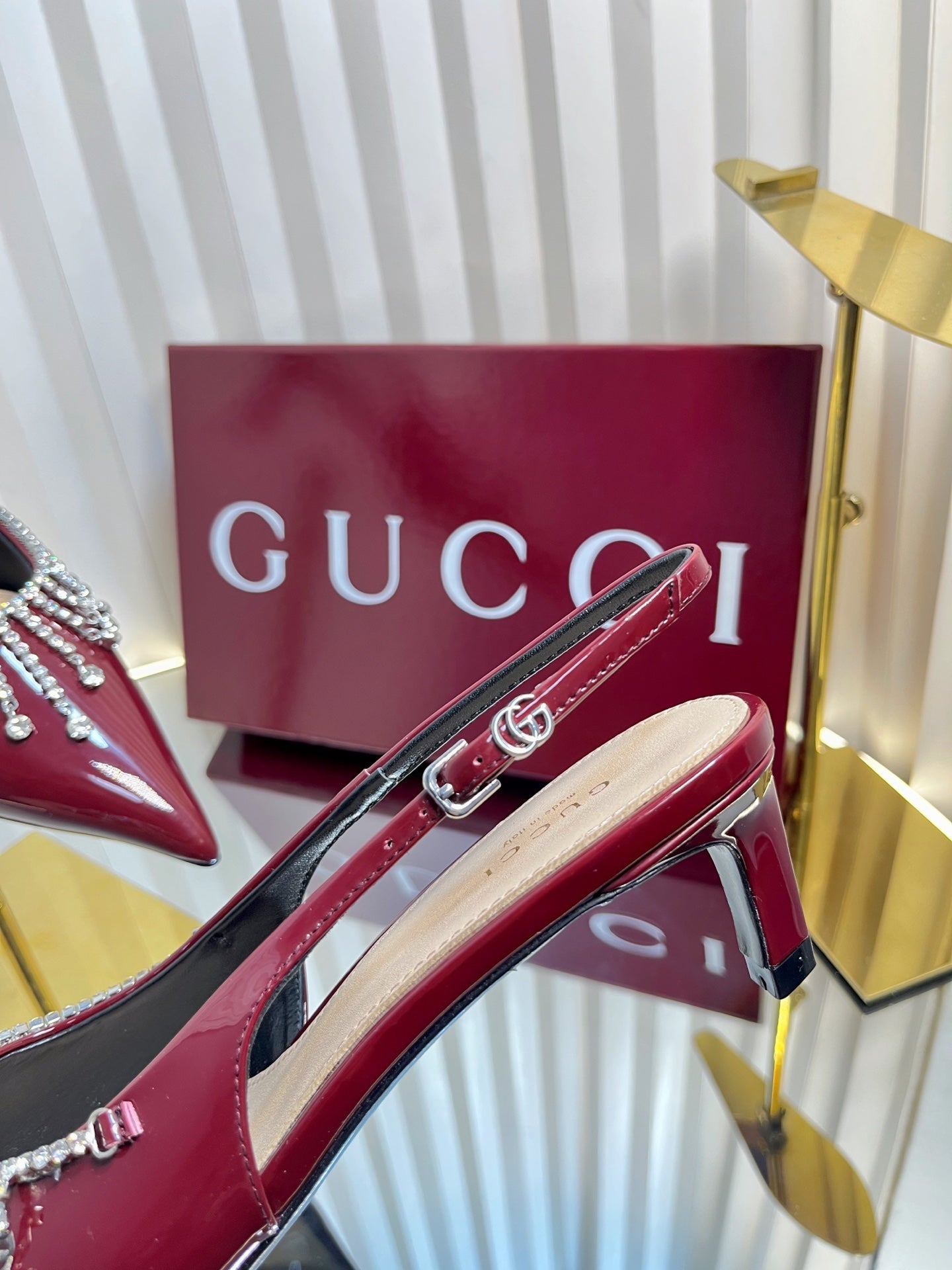 GC 25 Embellished Slingback Red Patent Leather 294627