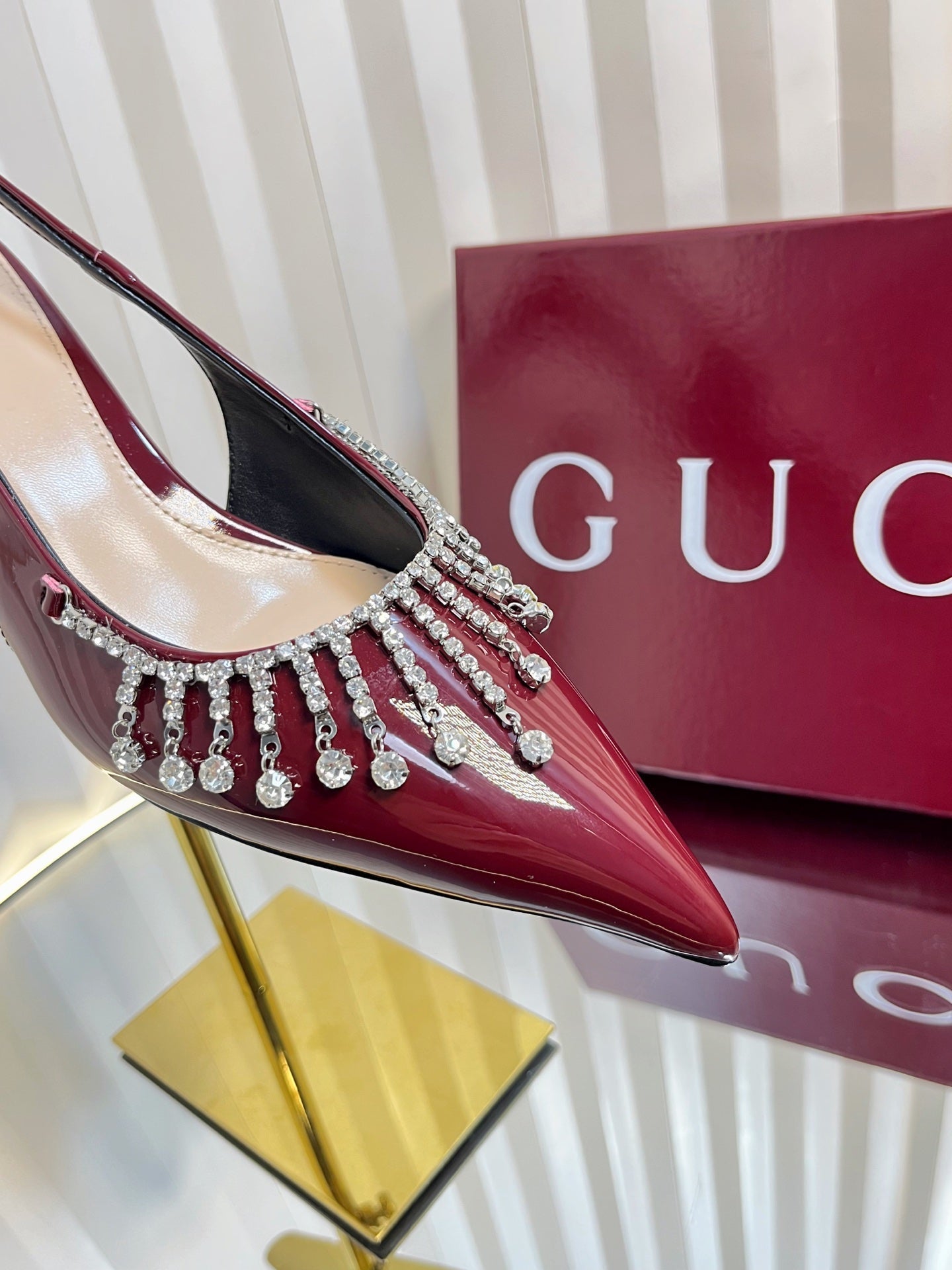 GC 25 Embellished Slingback Red Patent Leather 294627