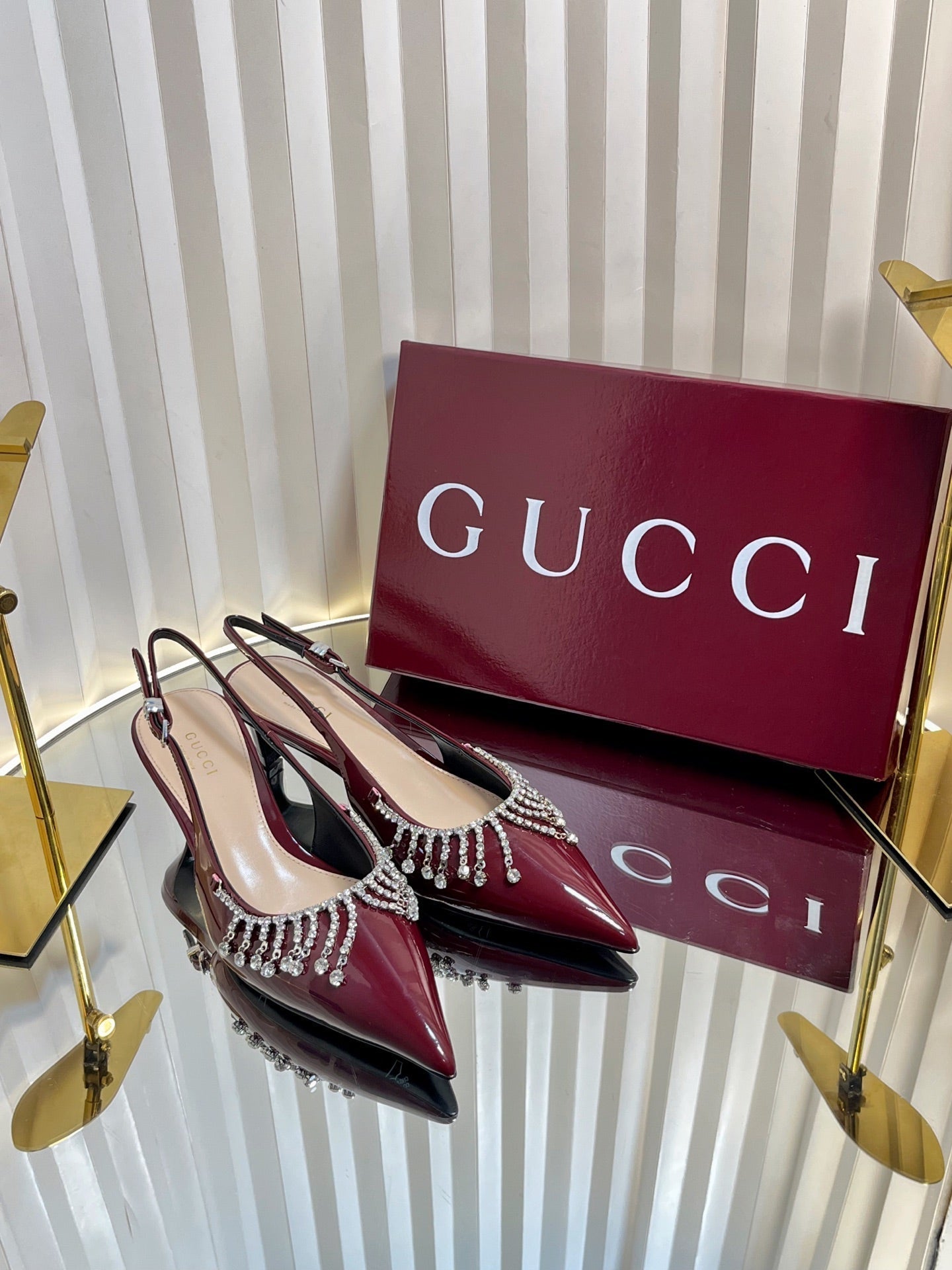 GC 25 Embellished Slingback Red Patent Leather 294627