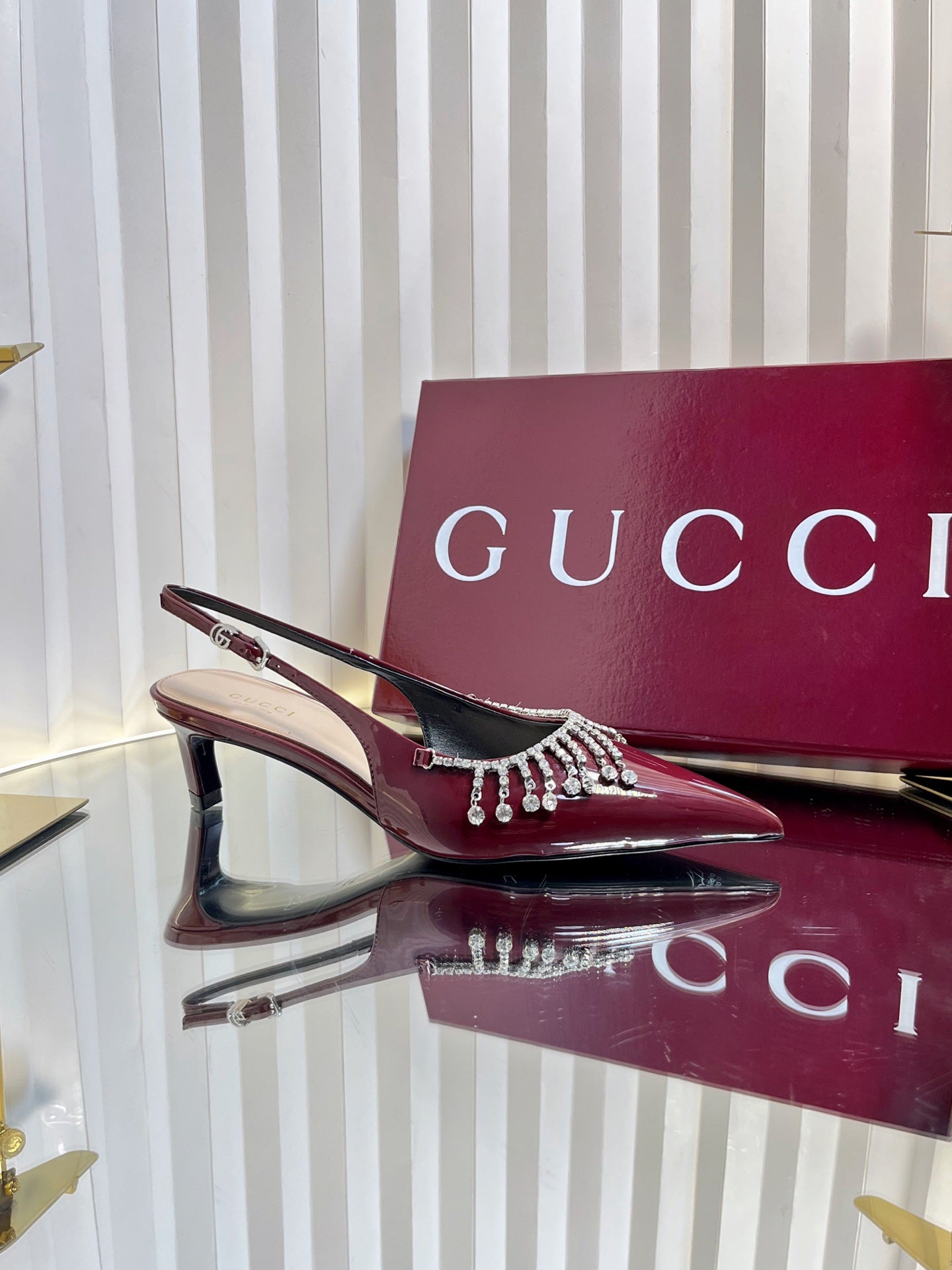 GC 25 Embellished Slingback Red Patent Leather 294627