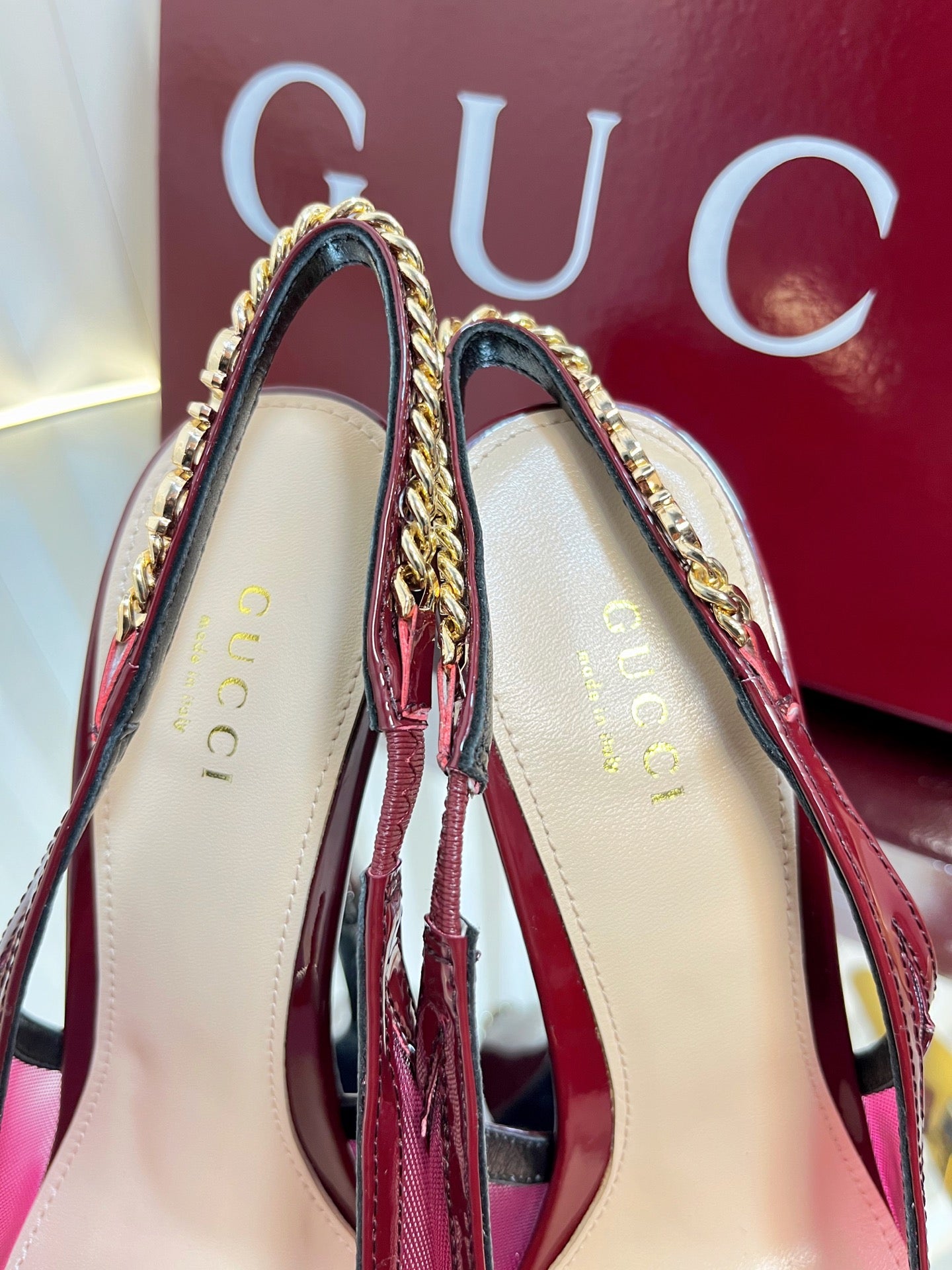 GC Signoria Slingback Pump Rosso Ancora Mesh Sheepskin 294520