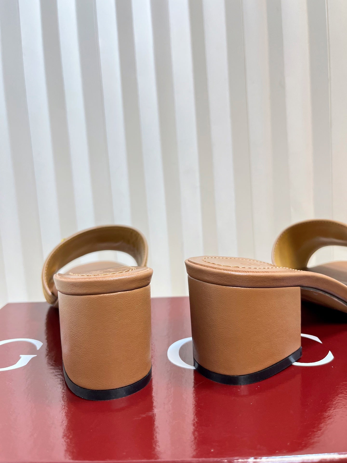 GC 25 Horsebit Sandals 50mm Brown Suede Sheepskin 294654